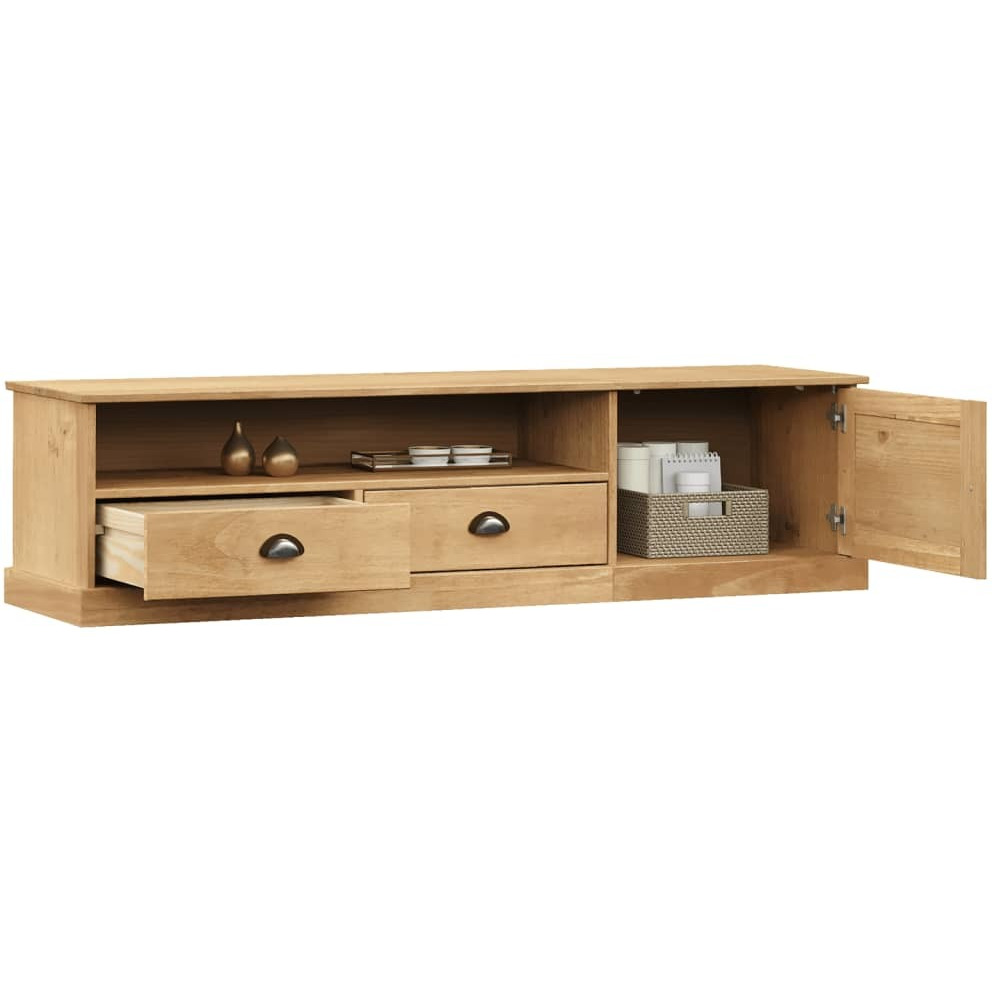 Vidaxl Tv Stand Vigo 61.4"&quotX15.7"&quotX15.7"" Solid Wood Pine