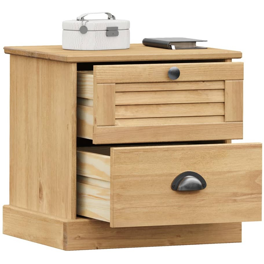 Vidaxl Bedside Cabinet Vigo 16.5X13.8X16.5 Solid Wood Pine