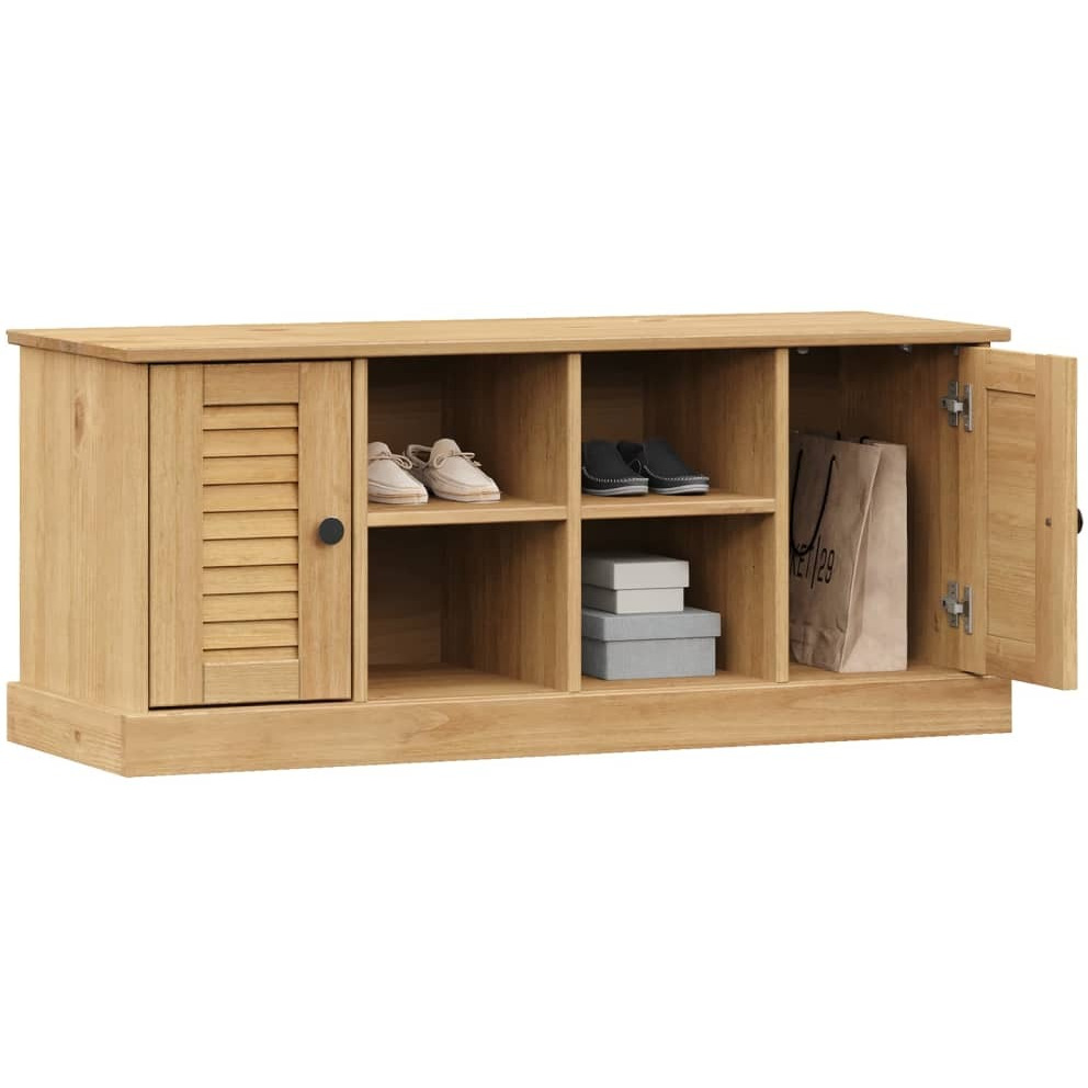 Vidaxl Shoe Bench Vigo 41.7"&quotX13.8"&quotX17.7"" Solid Wood Pine