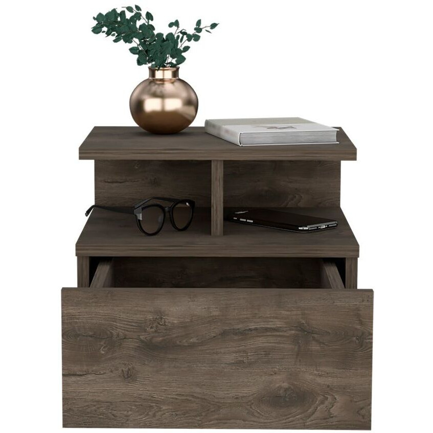 Nightstand Floating Flopini  Bedroom  Dark Walnut