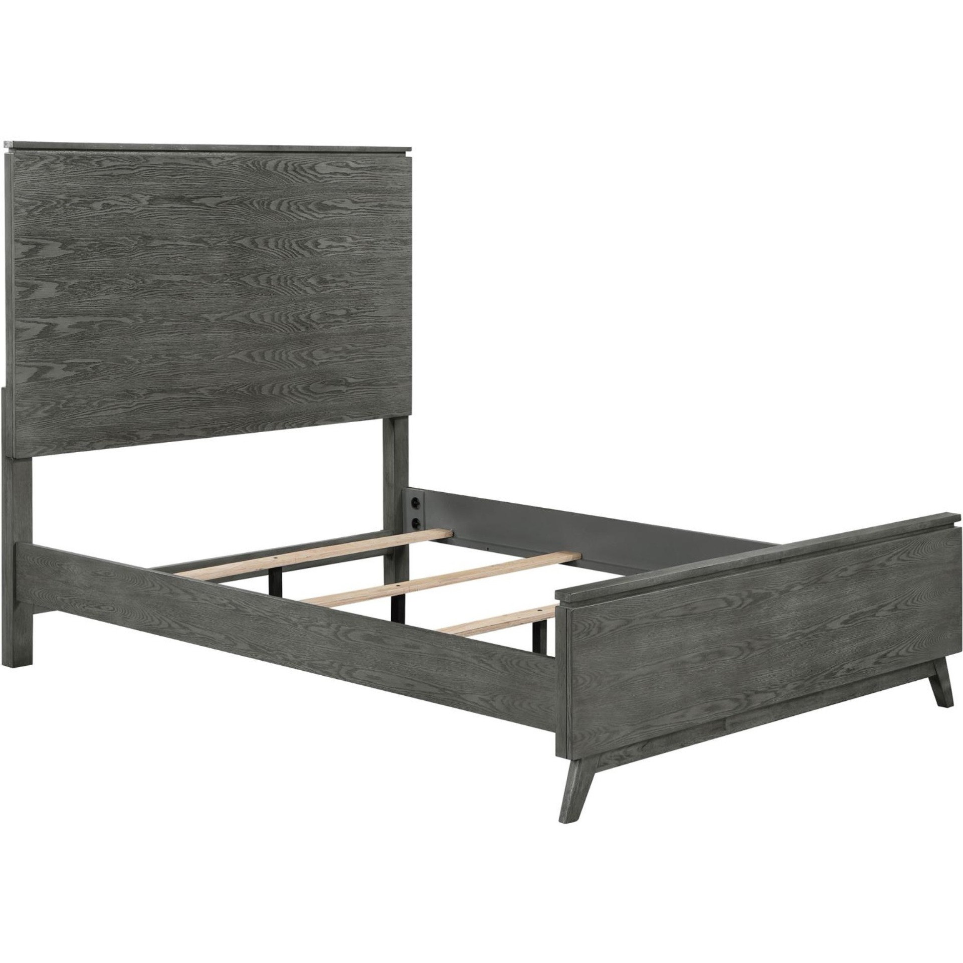 Nathan High Headboard Queen Panel Bed Grey