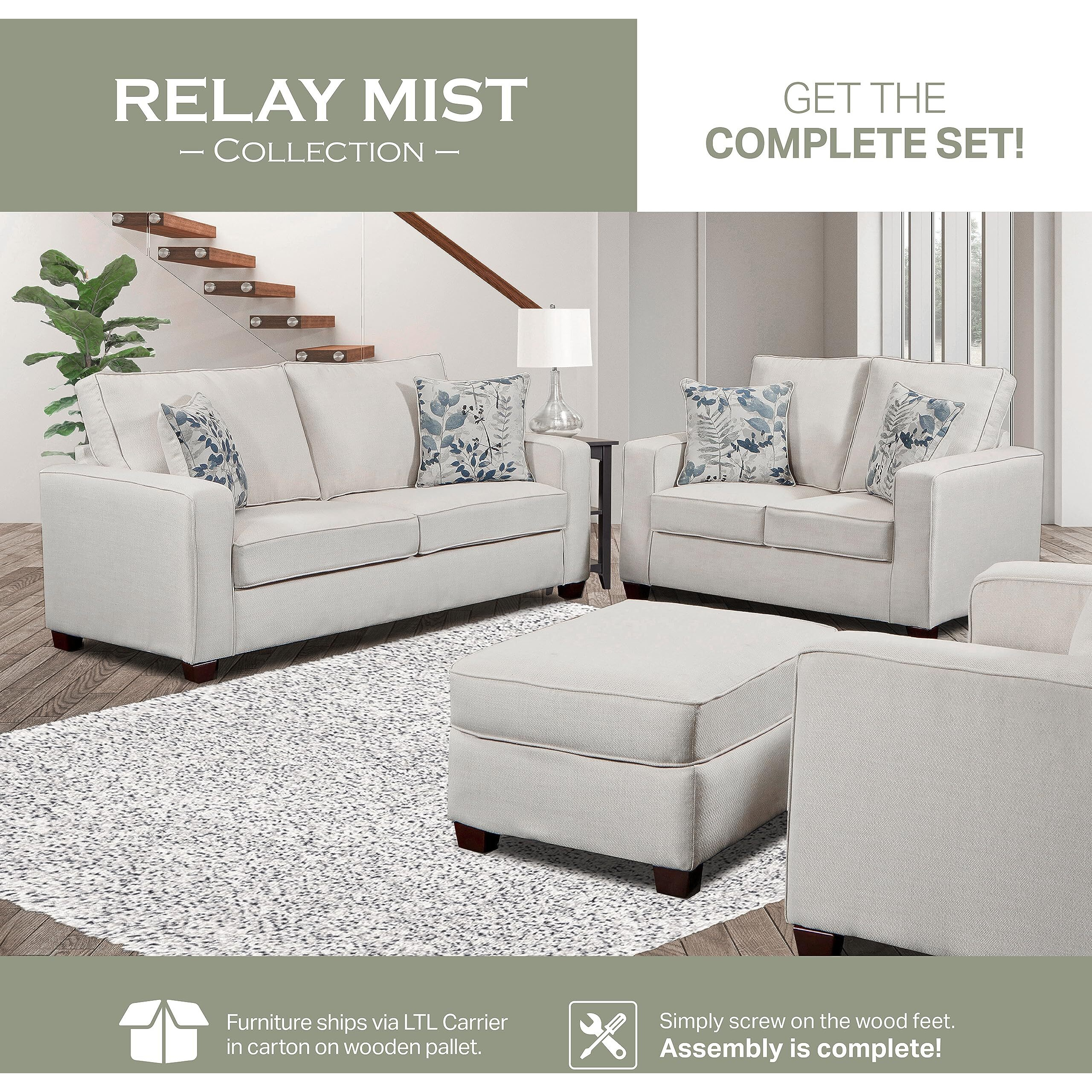 Living Room Relay Mist Upholstered Chair