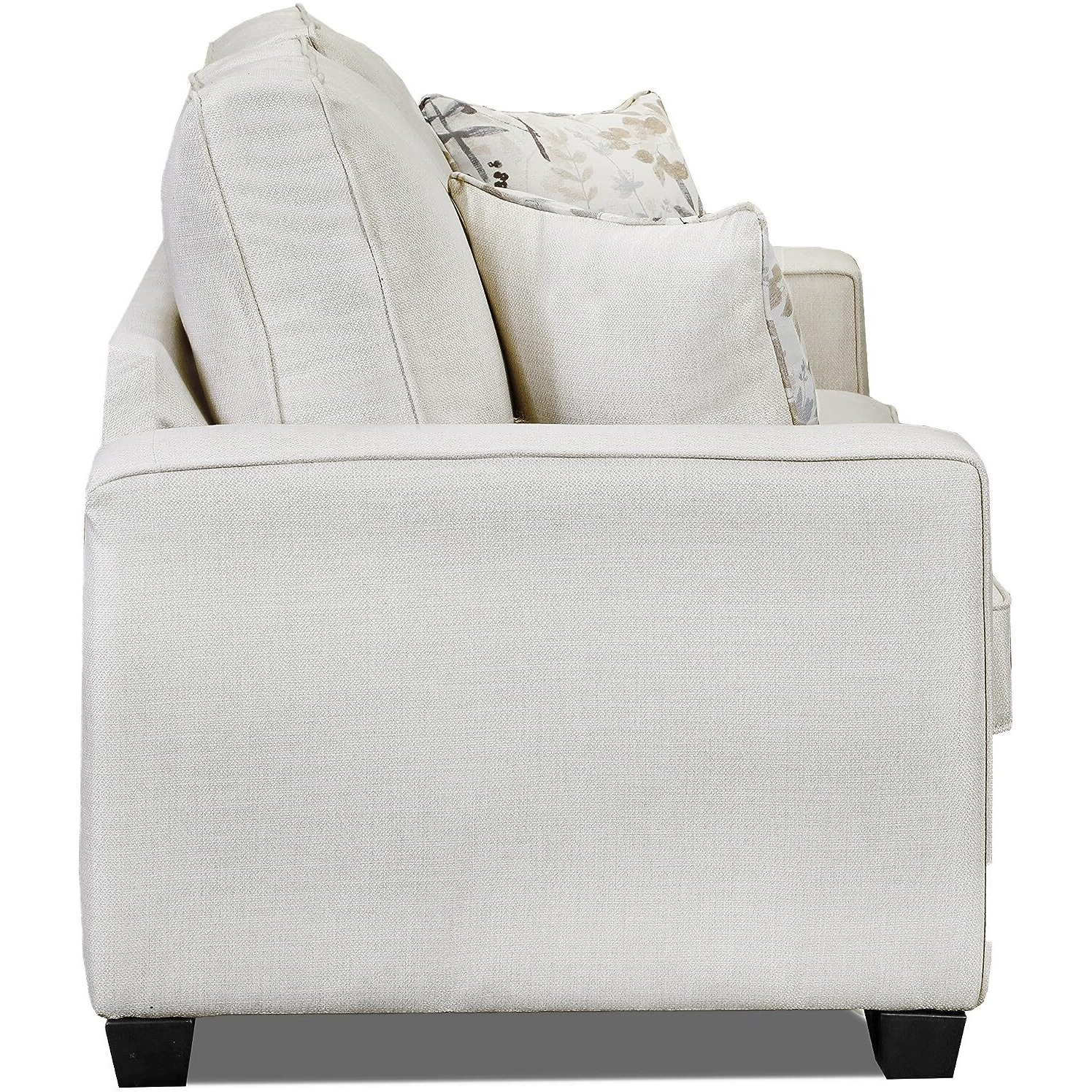 Living Room Relay Linen Sofa With Two Throw Pillows
