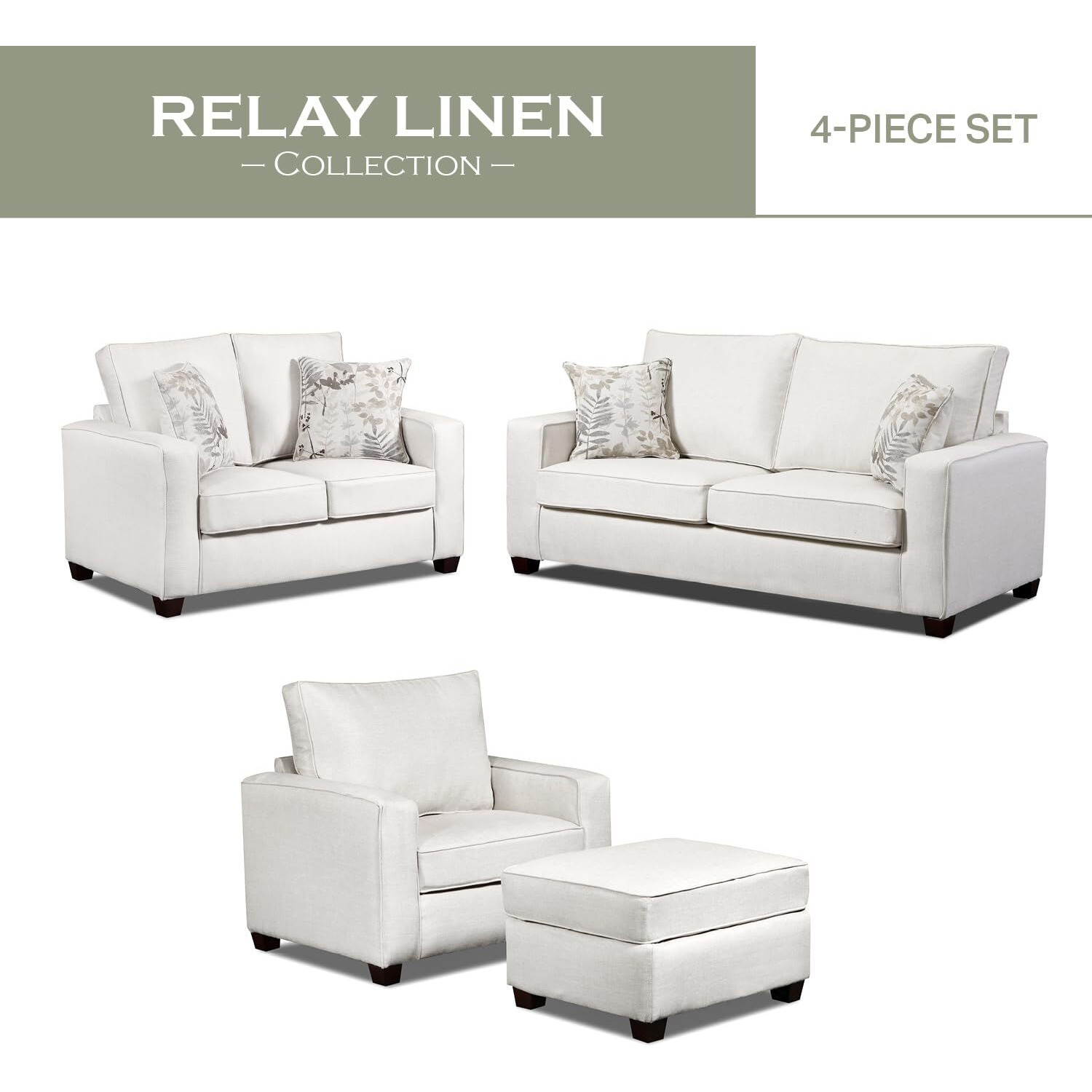 Living Room Relay Linen 4-Piece Set