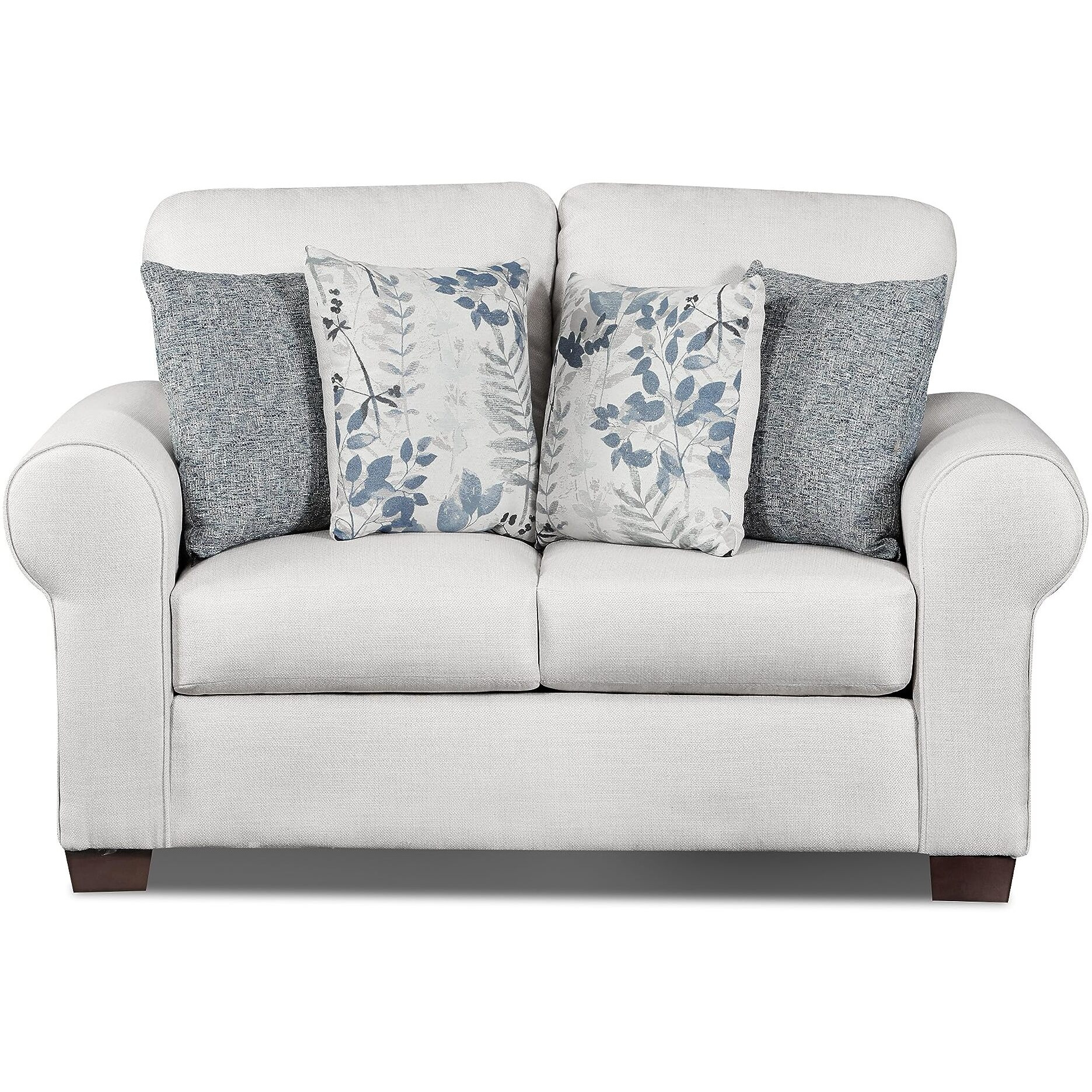 Living Room Pembroke Loveseat With Four Throw Pillows