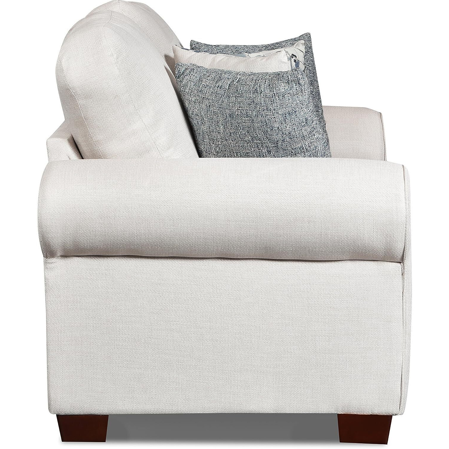 Living Room Pembroke Loveseat With Four Throw Pillows