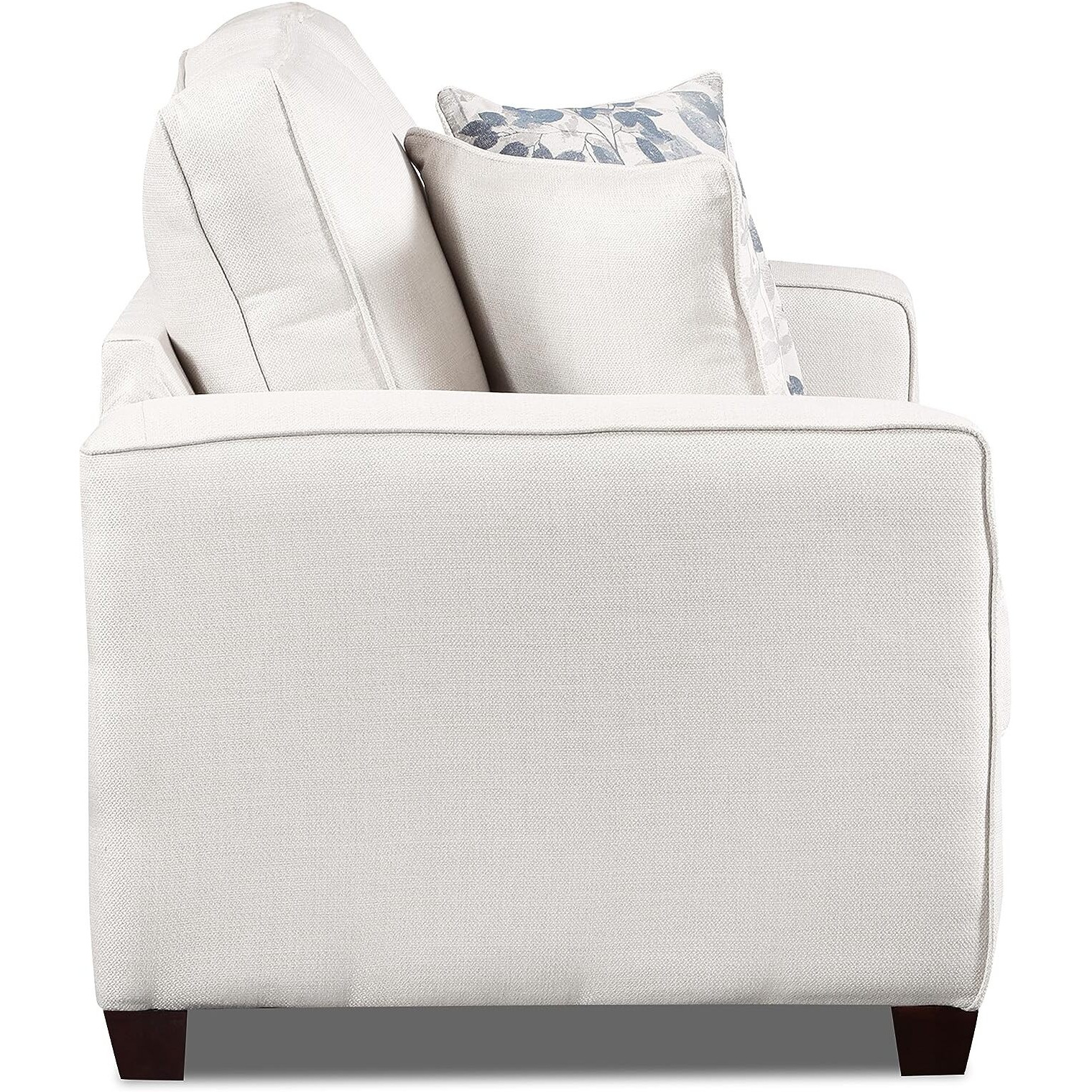 Living Room Relay Mist Loveseat With Two Throw Pillows