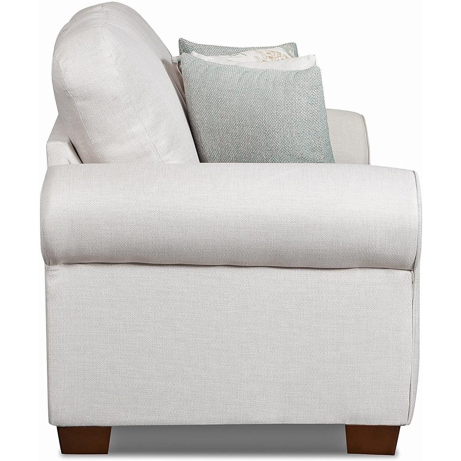 American Furniture Classics Beaujardin Sleeper With Four Throw Pillows Sofas  Soft Washed Cream Tweed