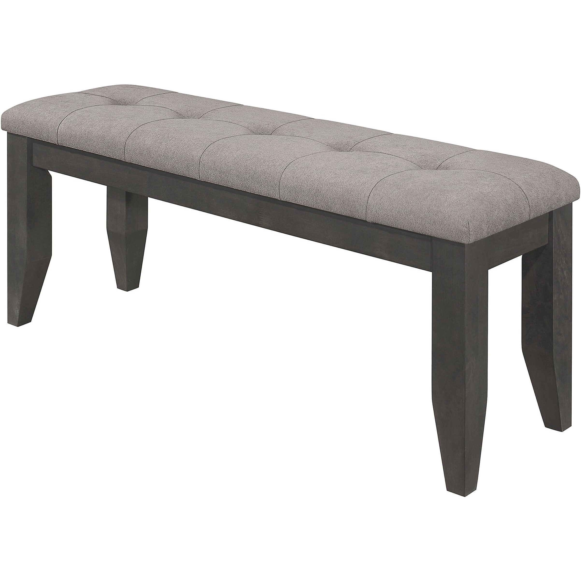 Dalila Padded Cushion Bench Grey And Dark Grey