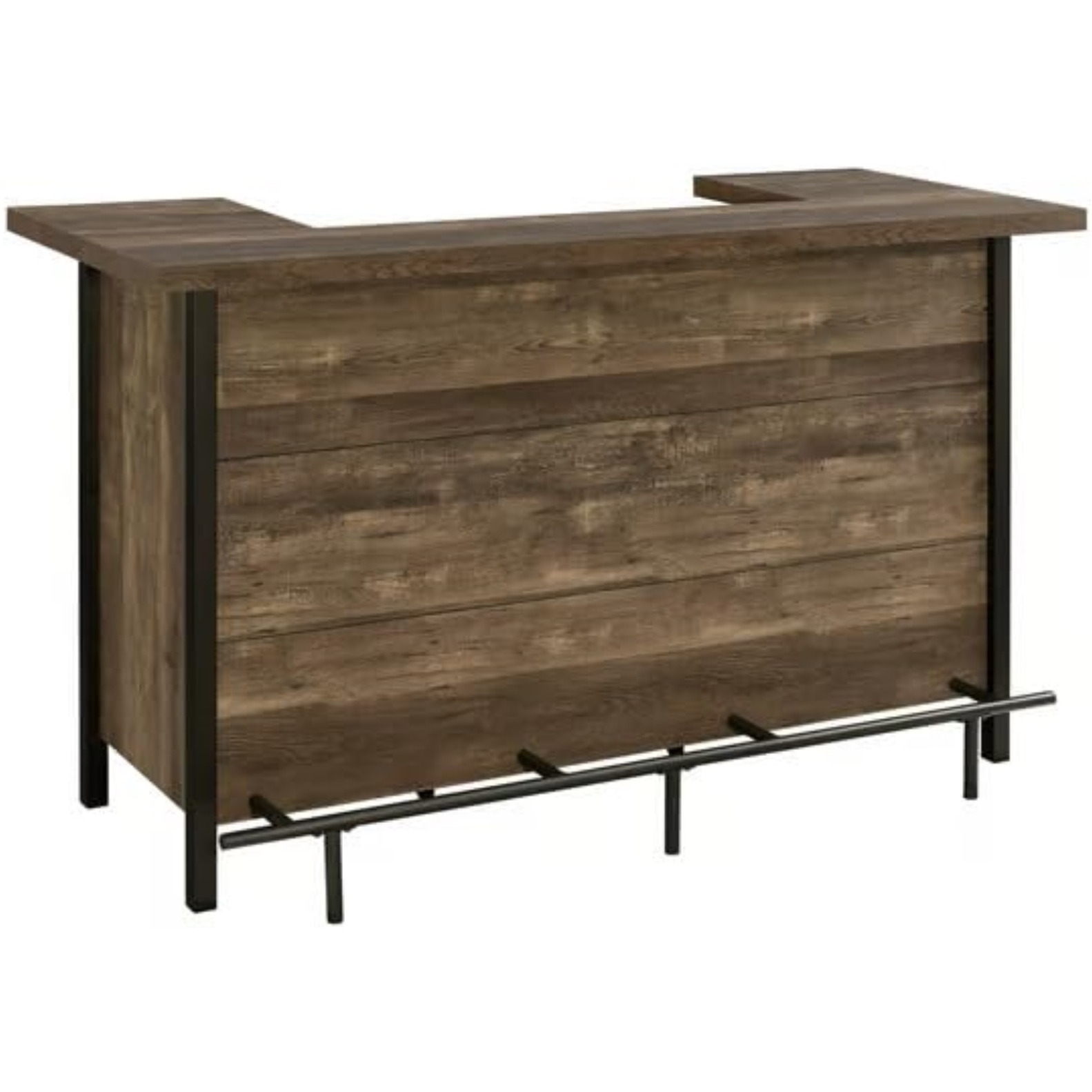 Bellemore Rectangular Storage Bar Unit Rustic Oak