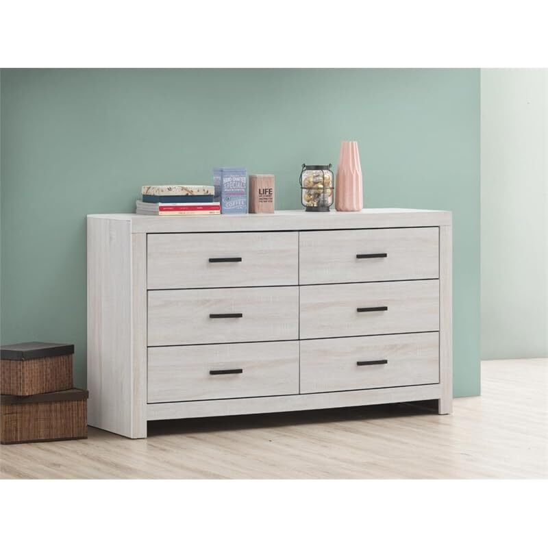 Brantford 6-Drawer Dresser Coastal White