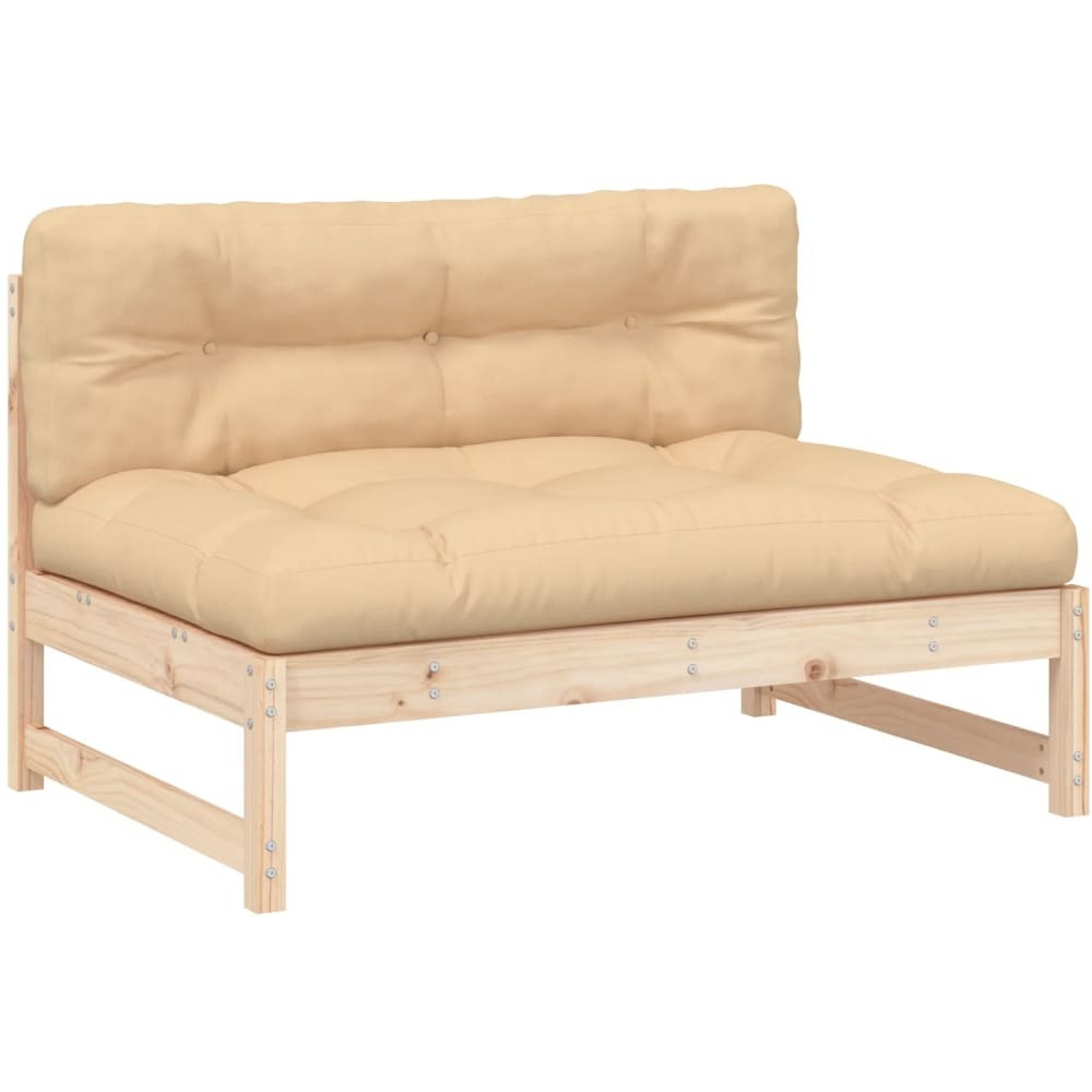 Vidaxl Middle Sofa 47.2"&quotX31.5"" Solid Wood Pine