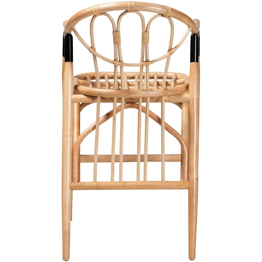 Bali & Pari Cyntia Modern Bohemian Natural Brown Rattan Counter Stool