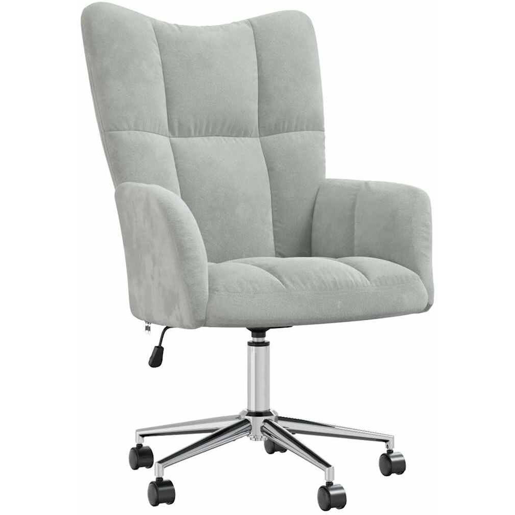 Vidaxl Relaxing Chair Light Gray Velvet