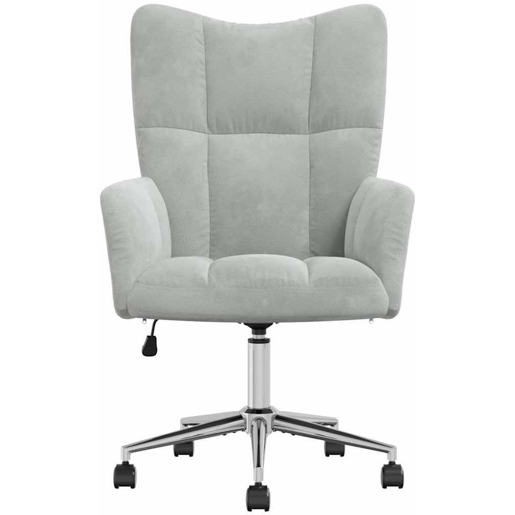 Vidaxl Relaxing Chair Light Gray Velvet