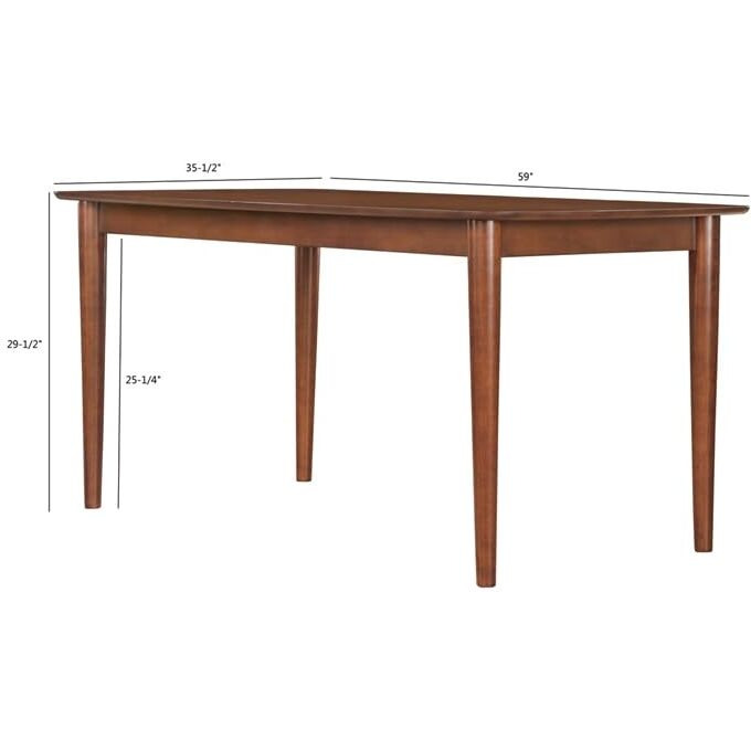 Bonito Walnut Finish Leg Dining Table