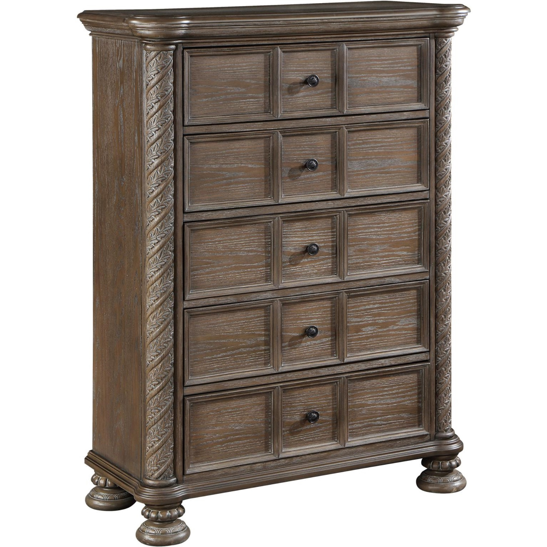 Emmett 5-Drawer Chest Walnut