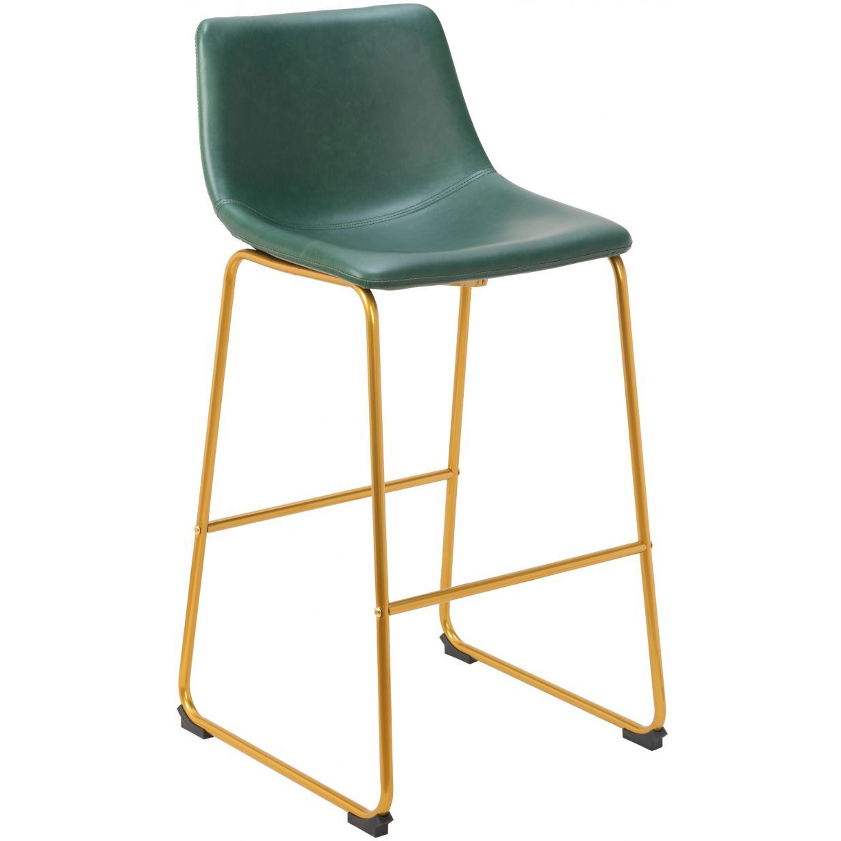 Augusta Barstool Green & Gold