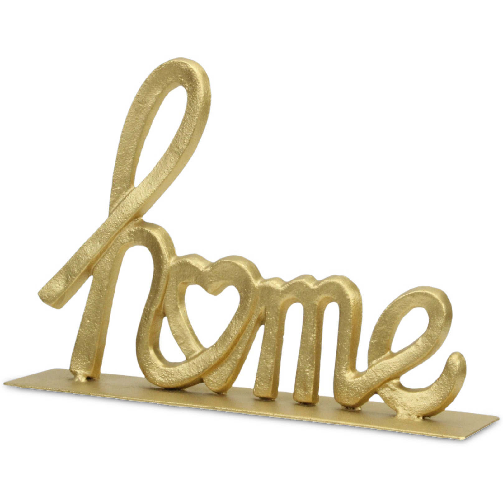 Roven Cast Iron Calligraphic Home Table Decor - Gold