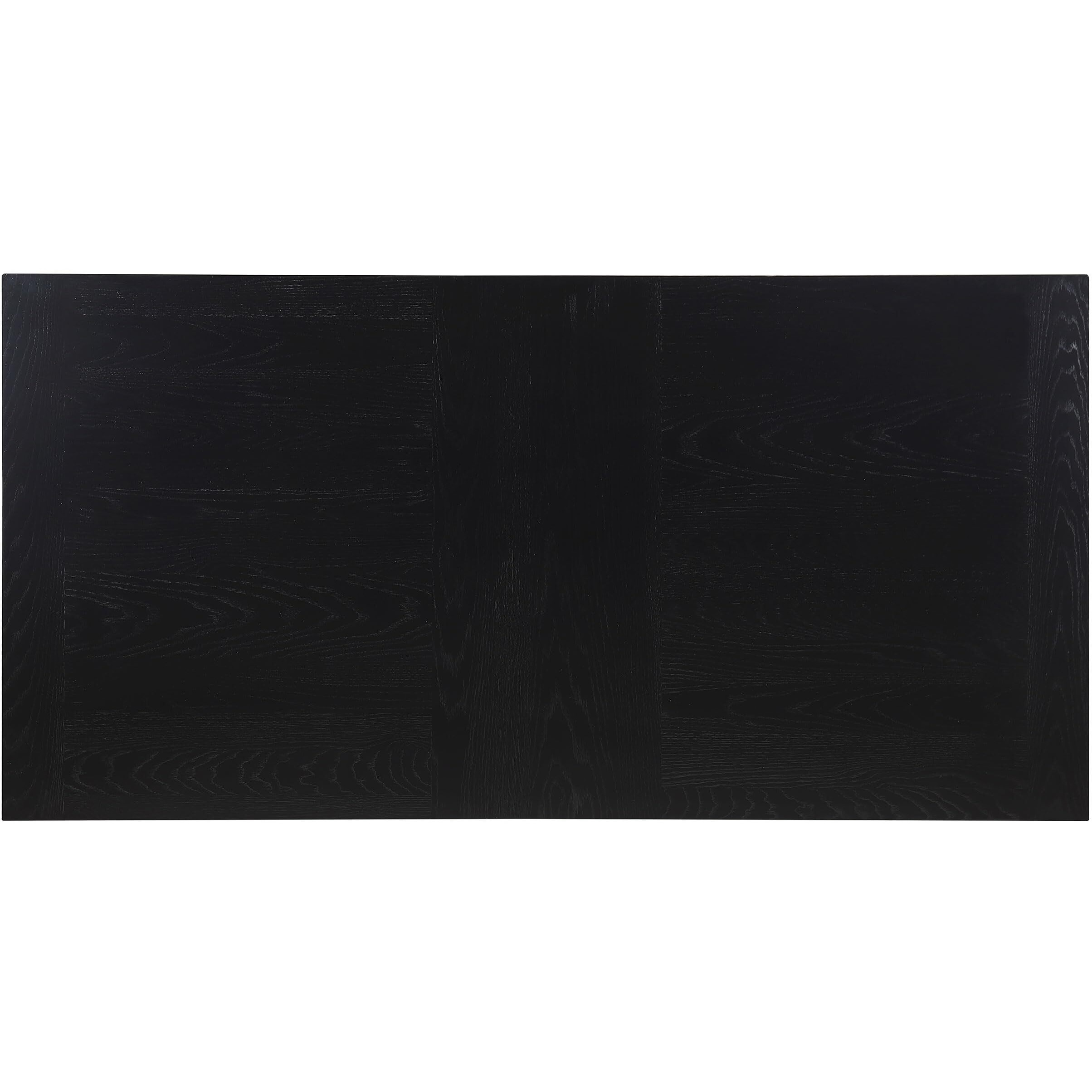 Catherine Rectangular Double Pedestal Dining Table Black
