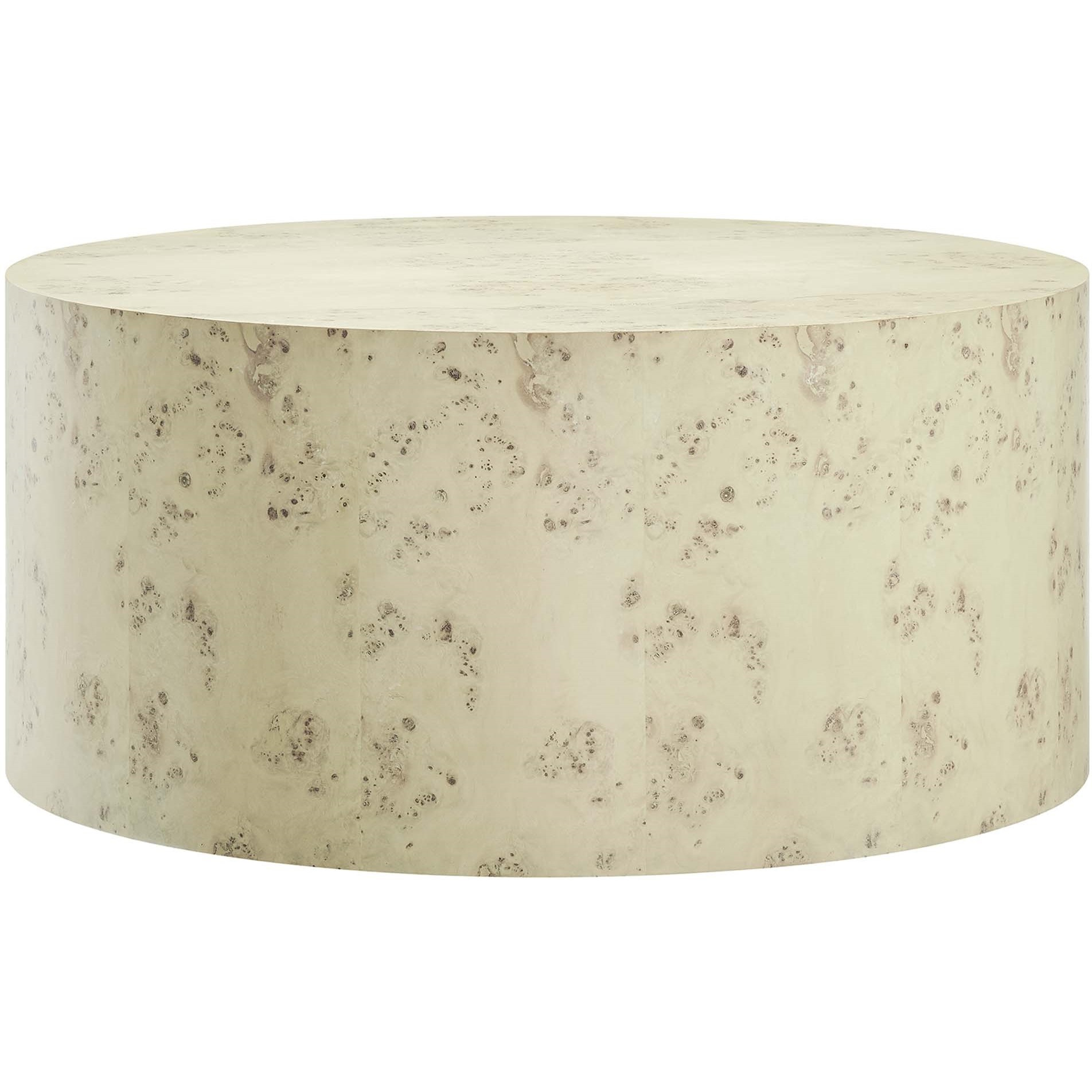 Cosmos 35"" Round Burl Wood Coffee Table
