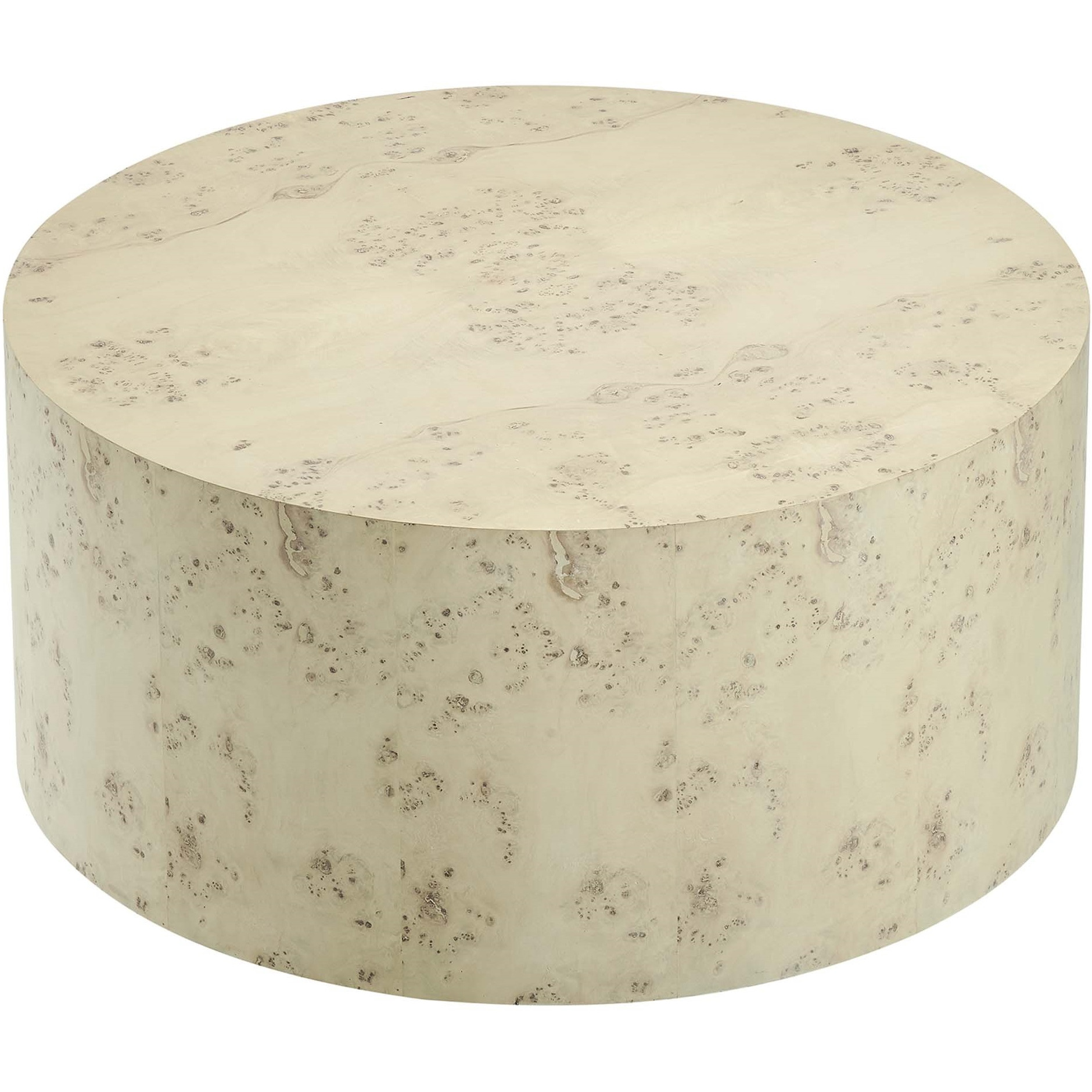 Cosmos 35"" Round Burl Wood Coffee Table