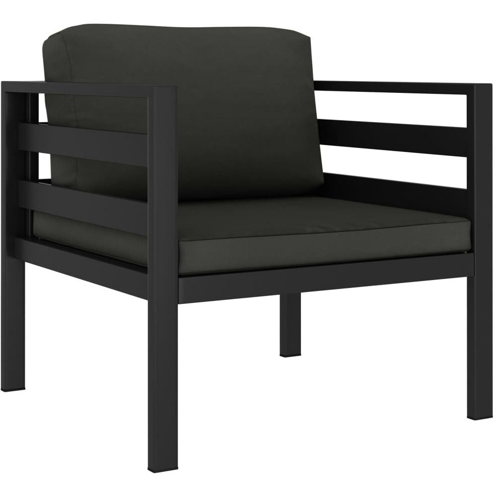 Vidaxl 6 Piece Patio Lounge Set With Cushions Aluminum Anthracite