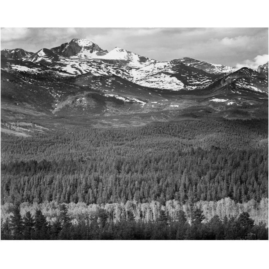 Long's Peak From Road  Rocky Mountain National Park  Colorado  1941-Paper Art-24"&quotX19""