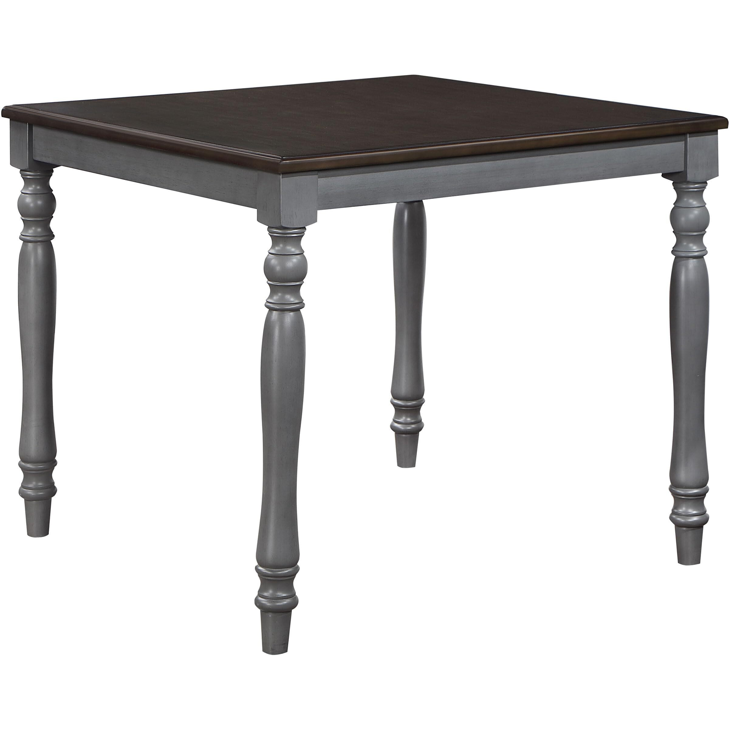 Wiley 5-Piece Square Spindle Legs Counter Height Dining Set Beige And Grey