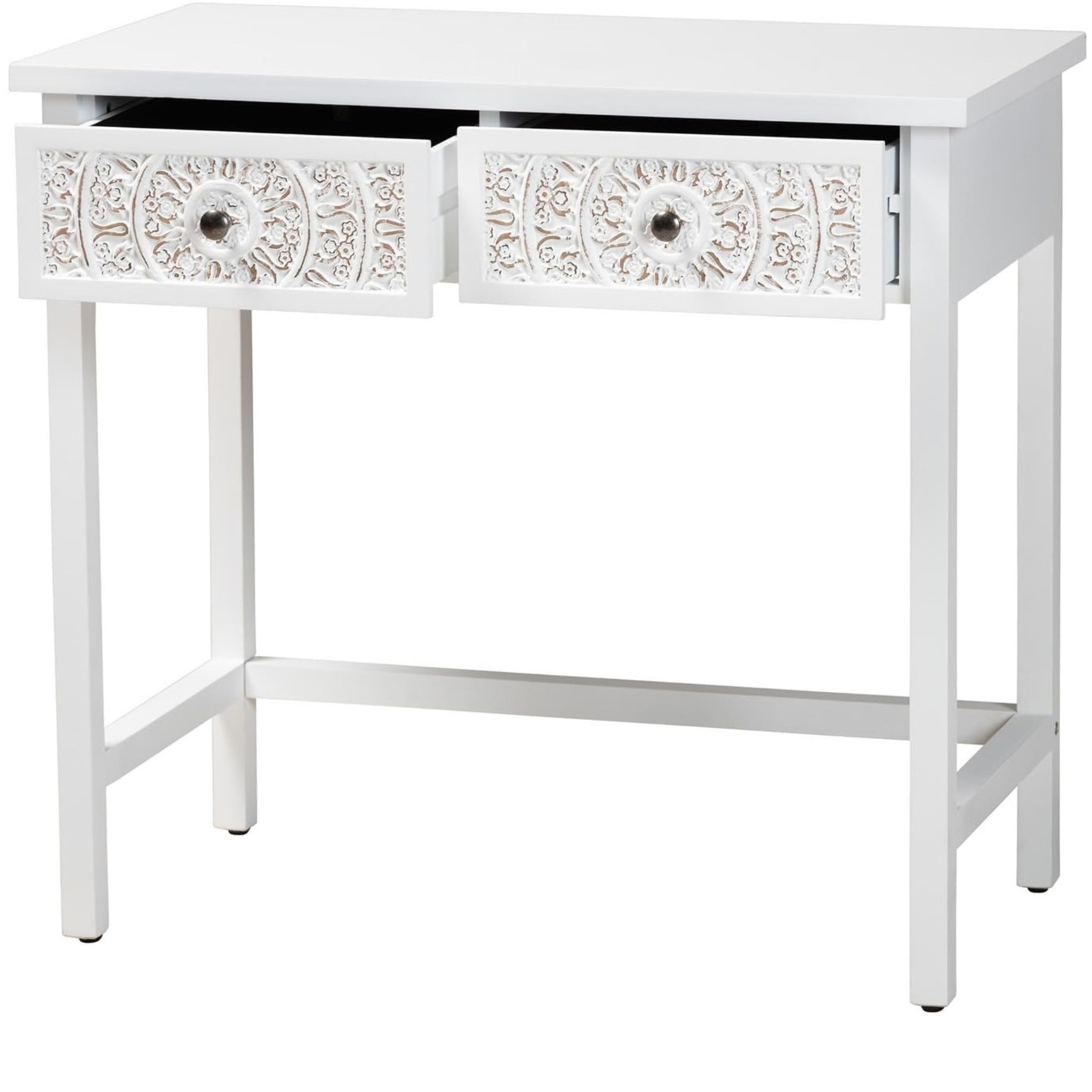 Baxton Studio Yelena Classic And Traditional White Finished Wood 1-Drawer End Table
