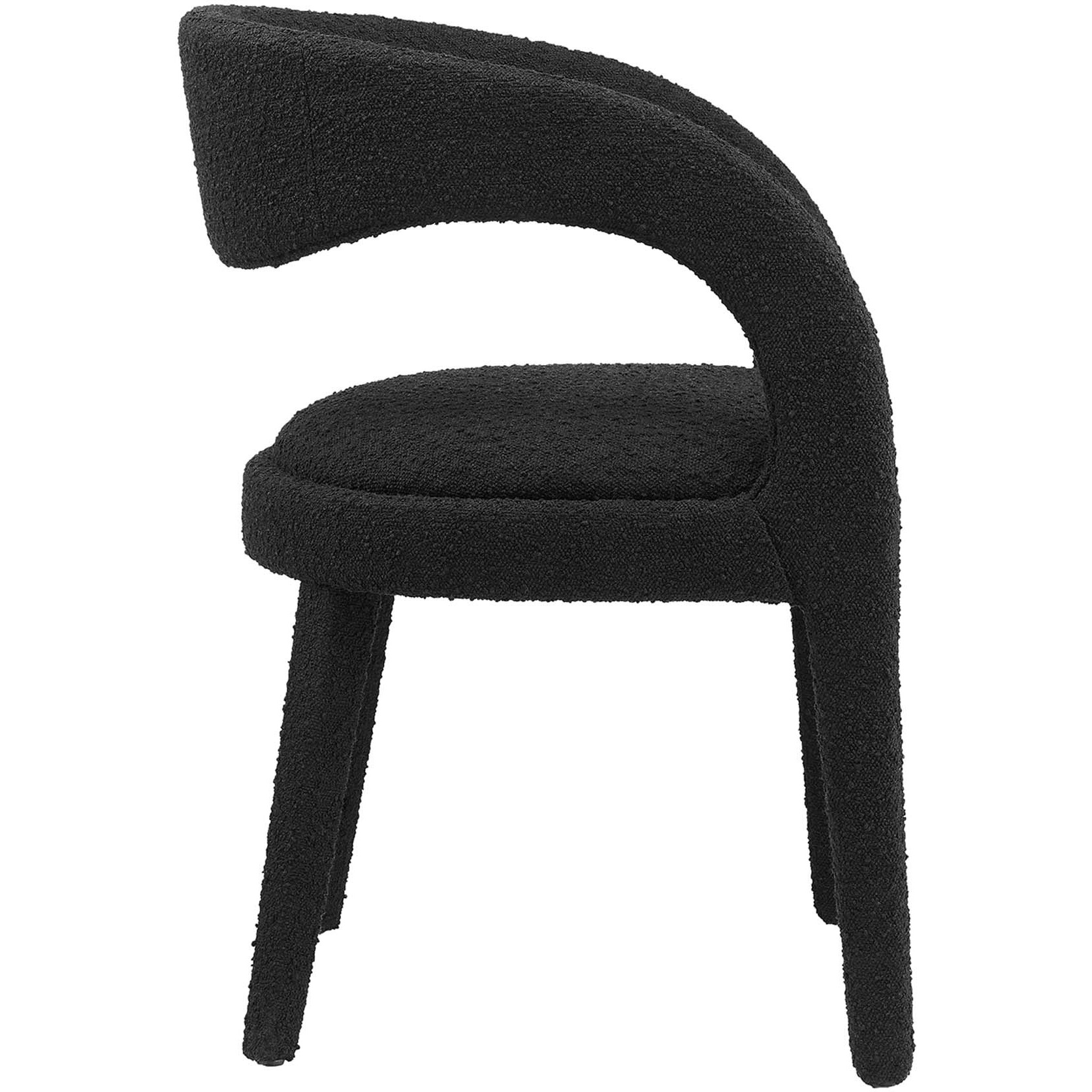 Pinnacle Boucle Upholstered Dining Chair Set Of Two