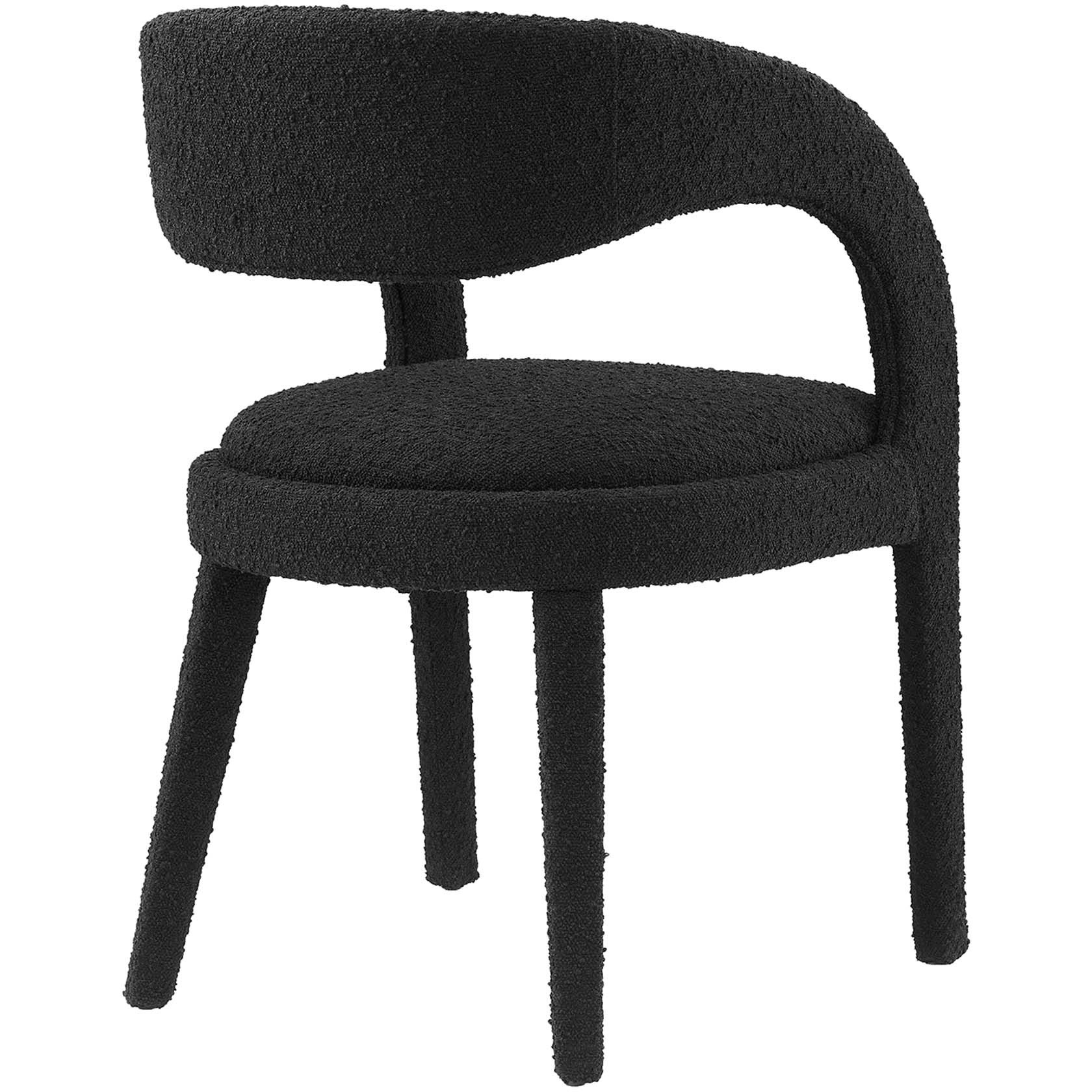 Pinnacle Boucle Upholstered Dining Chair Set Of Two