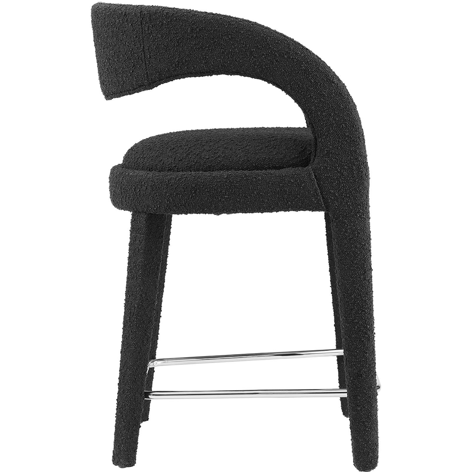 Pinnacle Boucle Upholstered Counter Stool Set Of Two