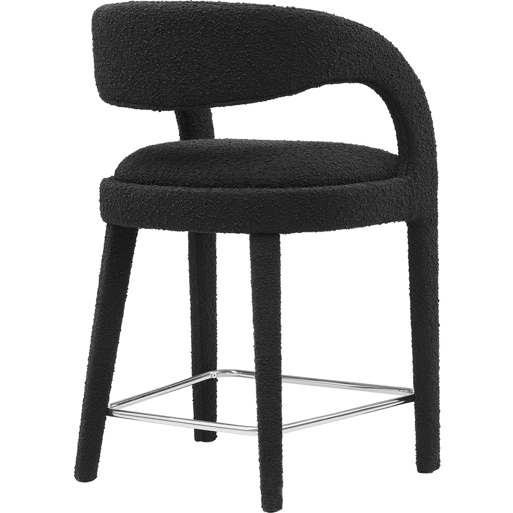 Pinnacle Boucle Upholstered Counter Stool Set Of Two