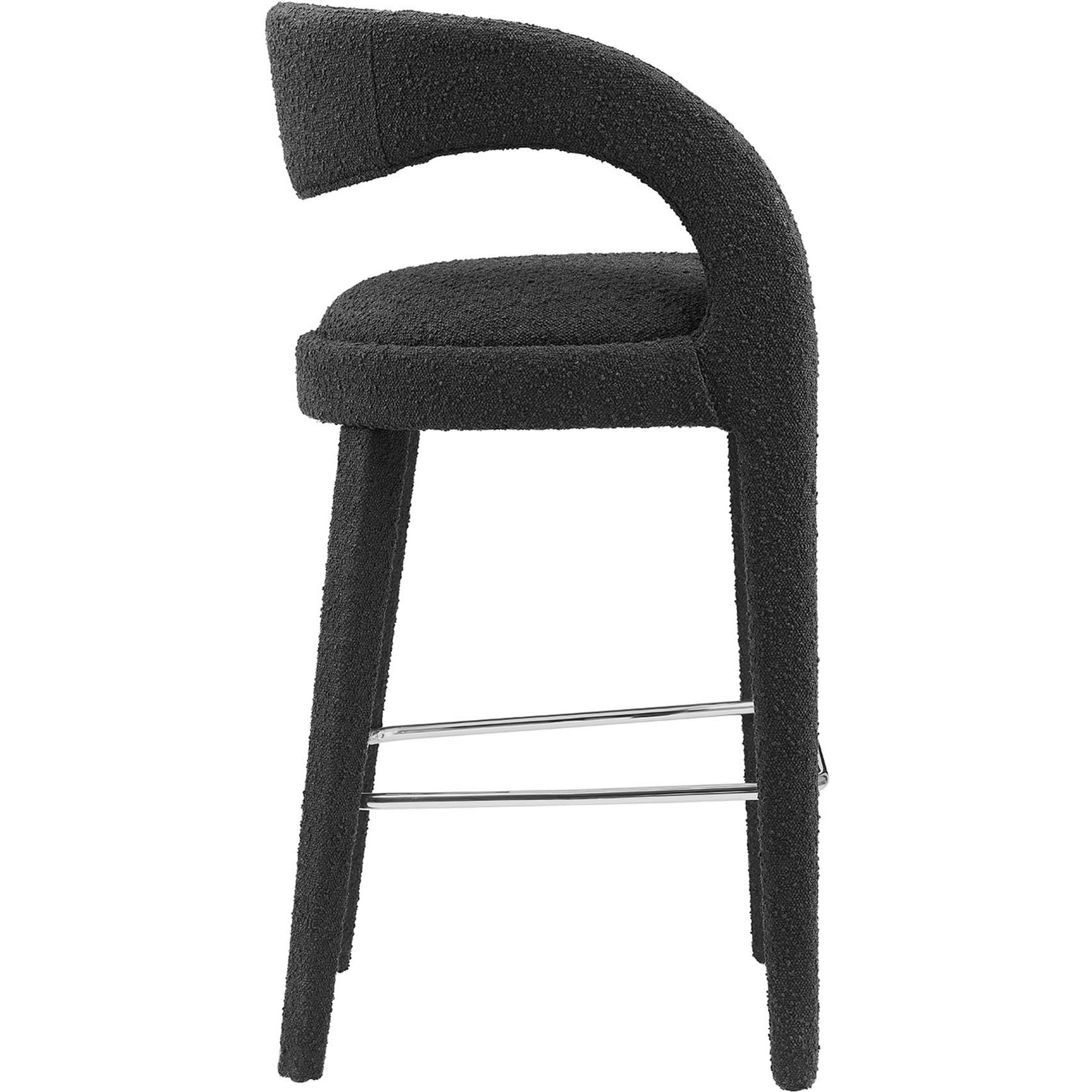 Pinnacle Boucle Upholstered Bar Stool Set Of Two