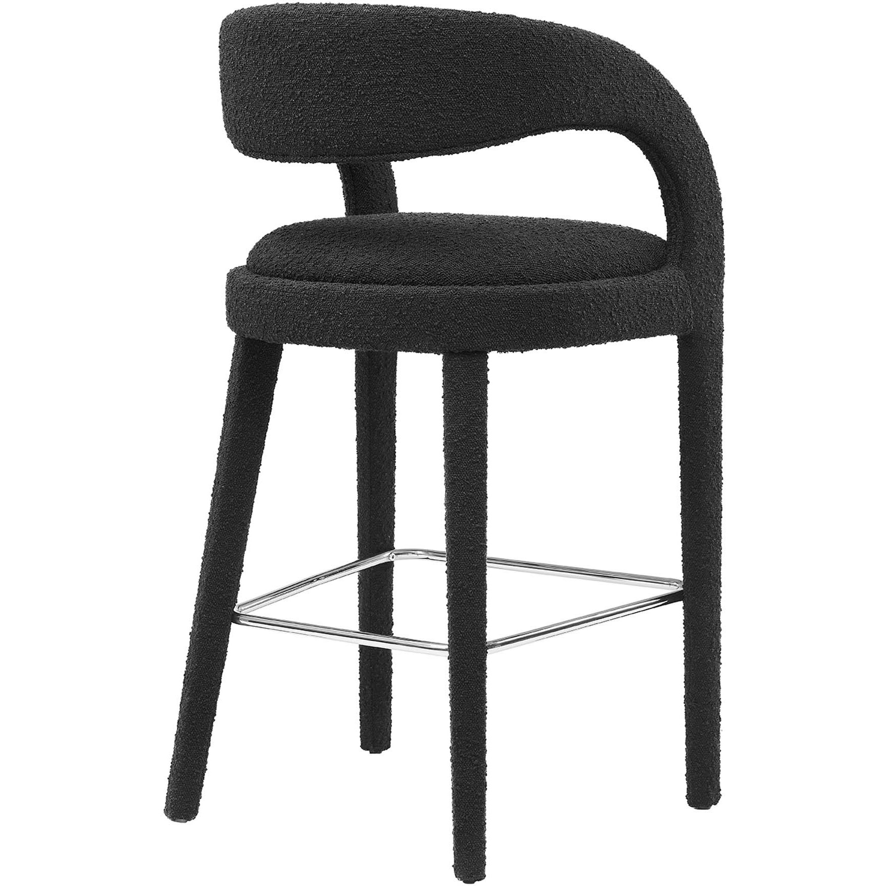 Pinnacle Boucle Upholstered Bar Stool Set Of Two