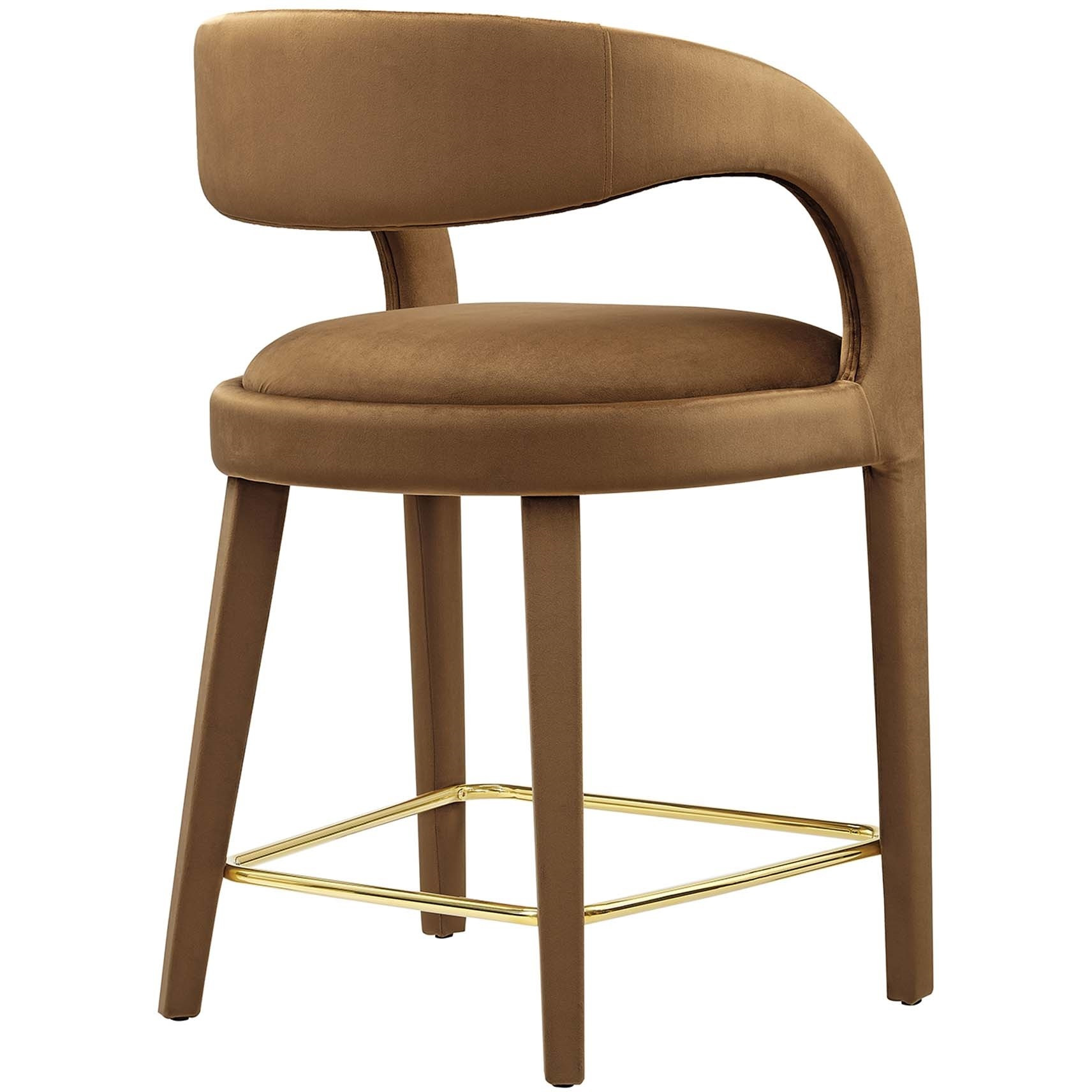 Pinnacle Performance Velvet Counter Stool Set Of Two