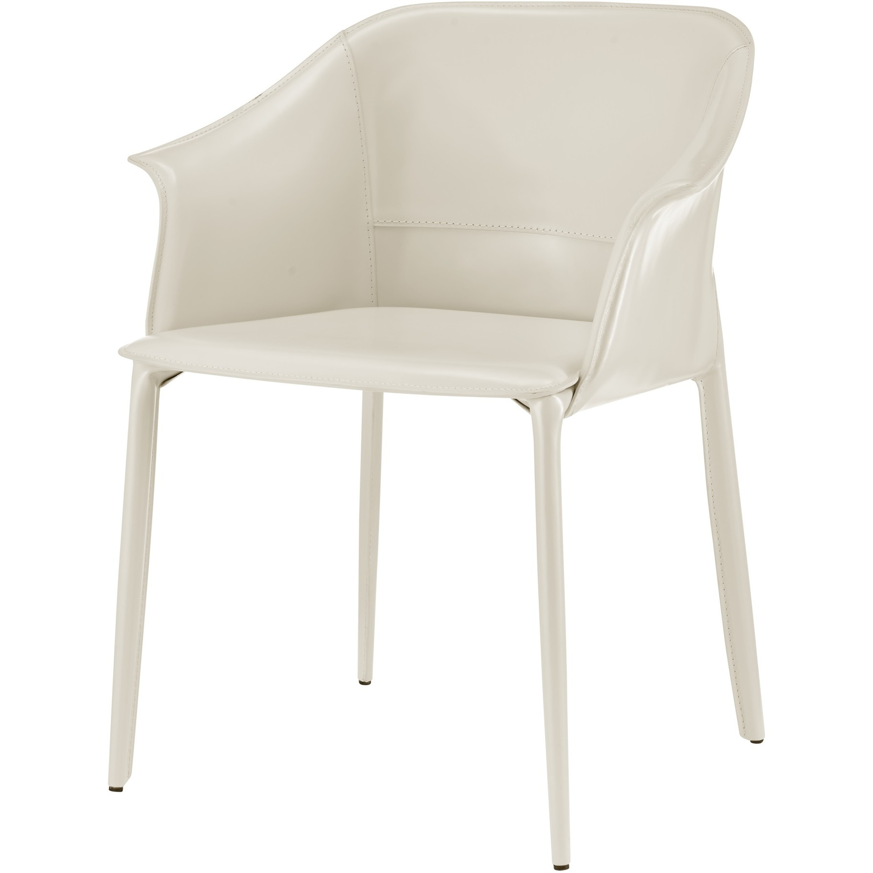 Callie Recycled Leather Dining Arm Chair