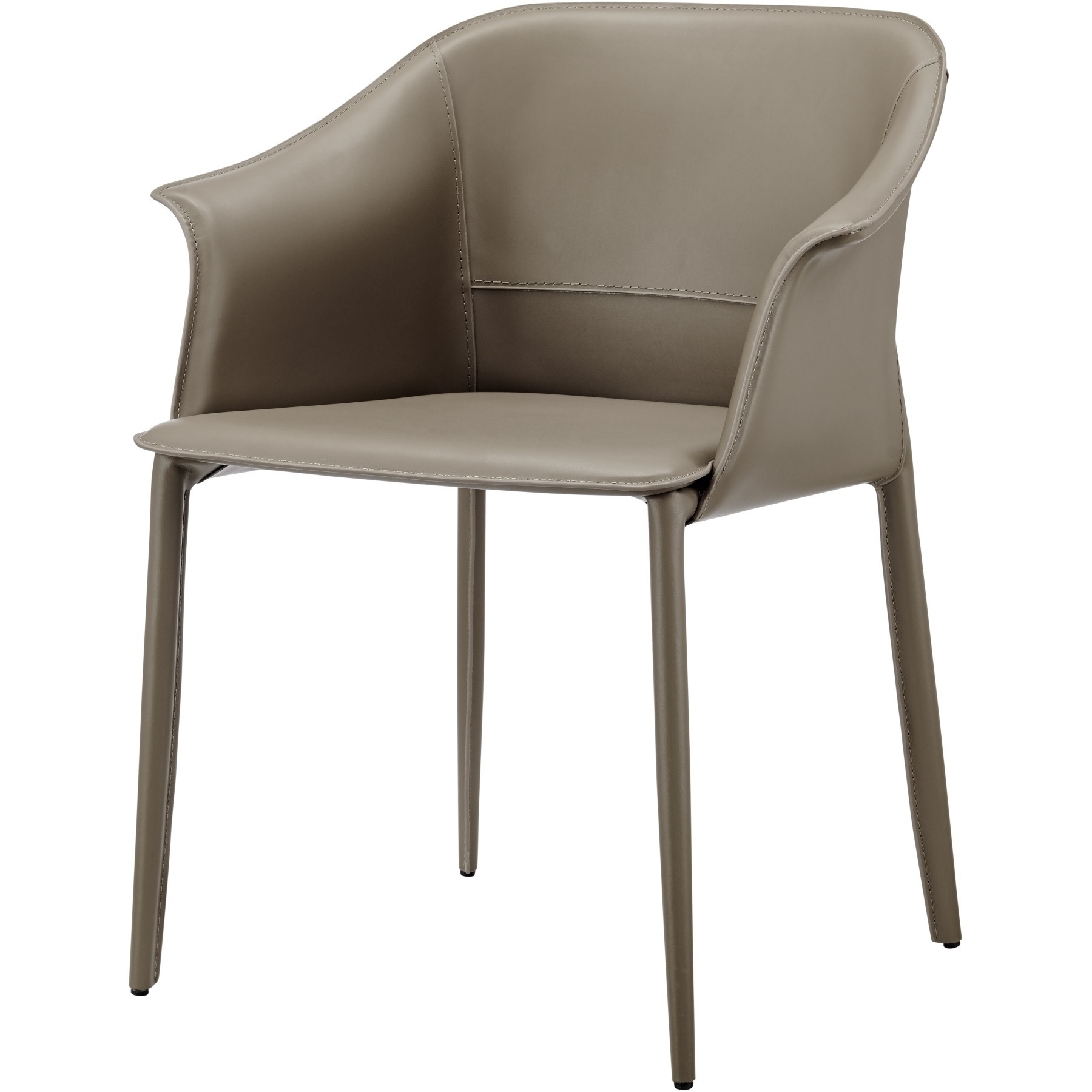 Callie Recycled Leather Dining Arm Chair
