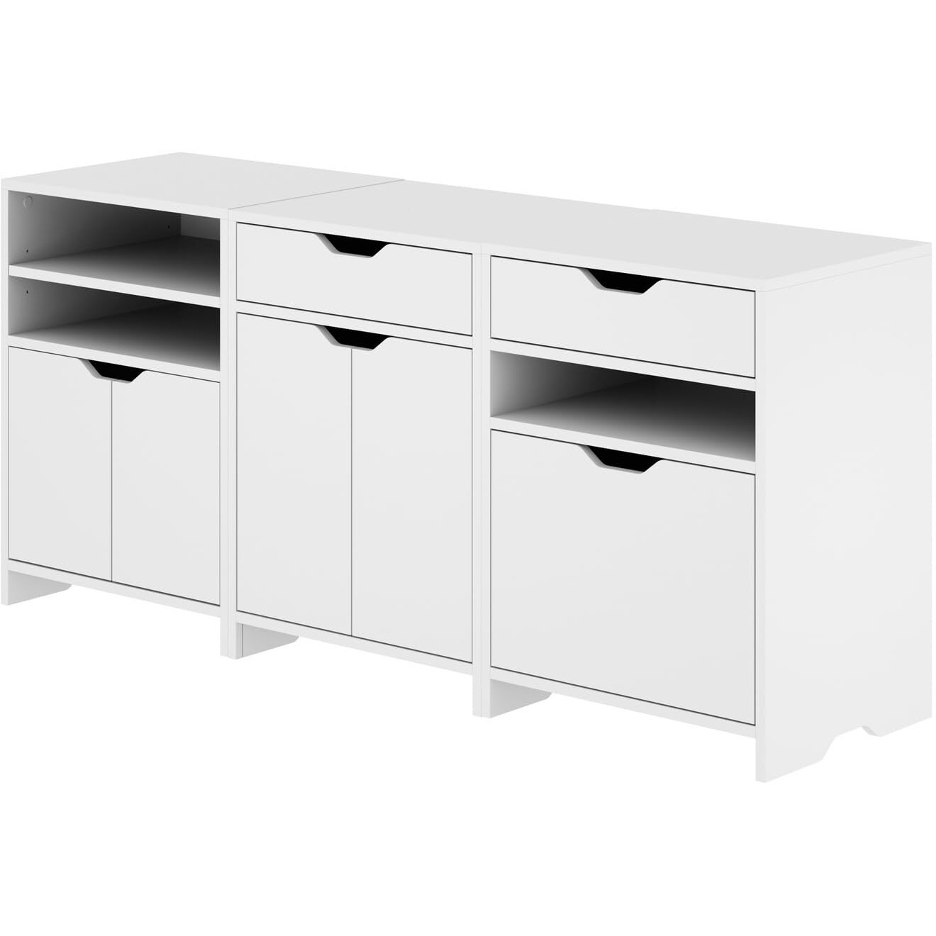 Nova 3-Pc Storage Cabinet Set  White