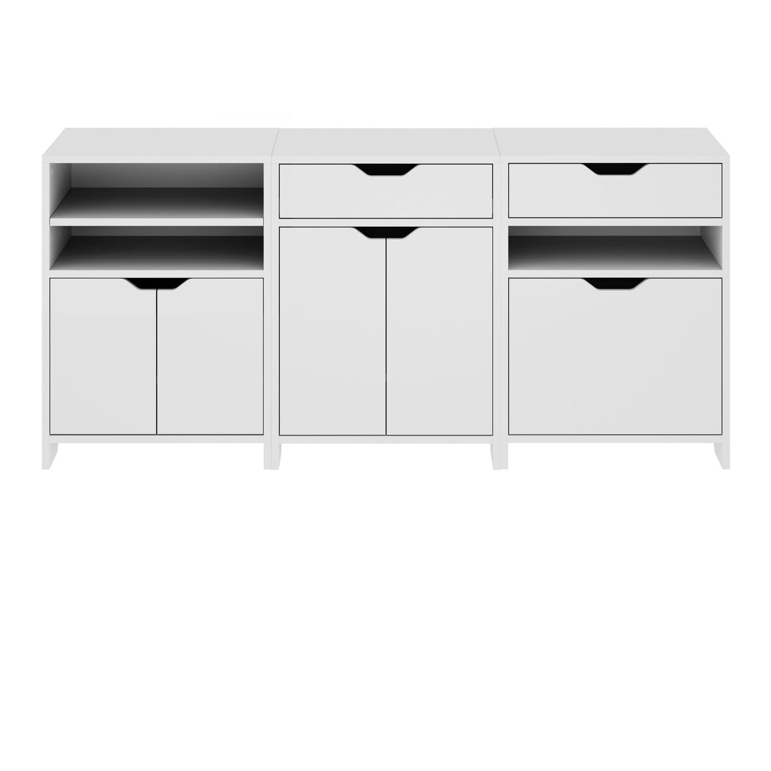 Nova 3-Pc Storage Cabinet Set  White