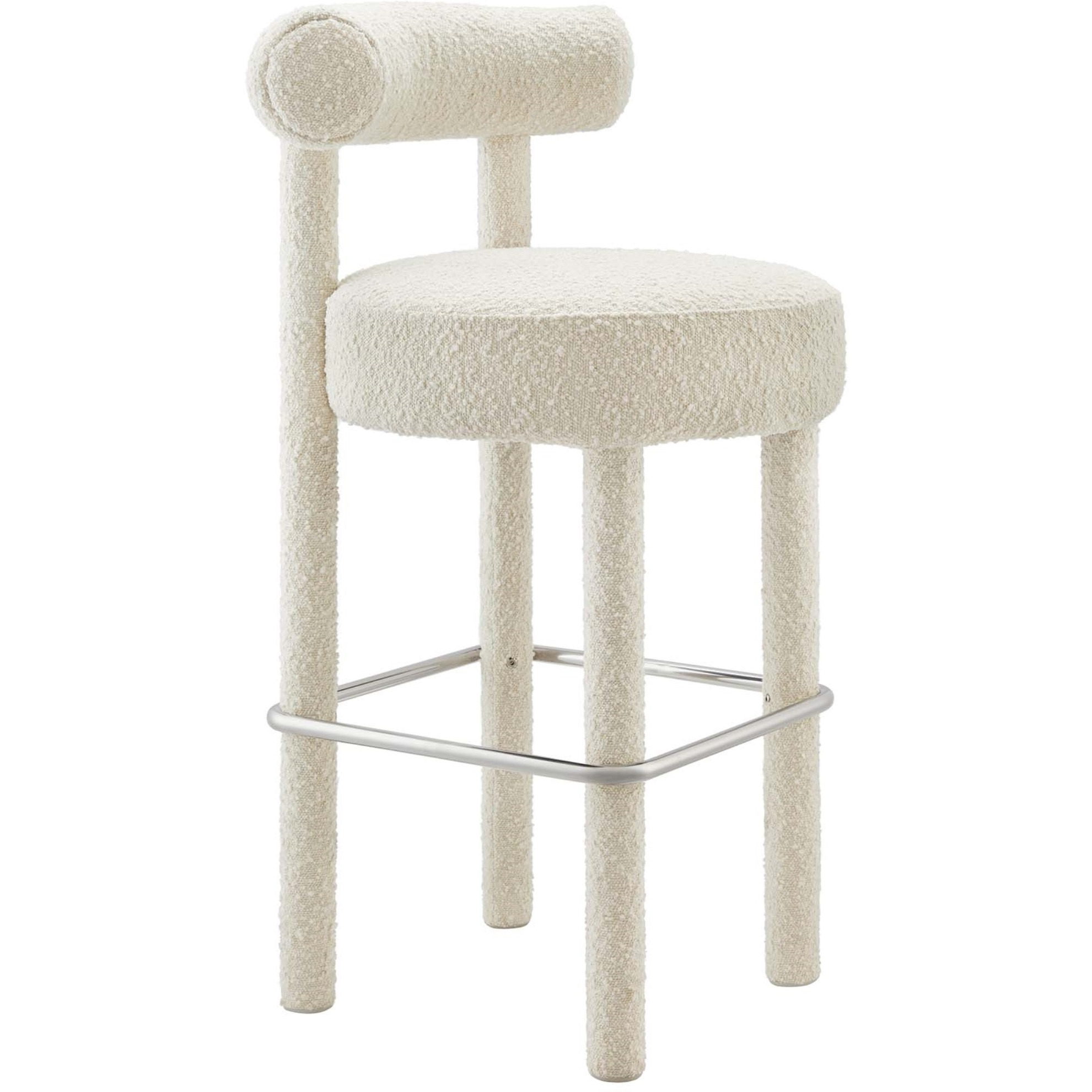 Toulouse Boucle Fabric Bar Stool - Set Of 2
