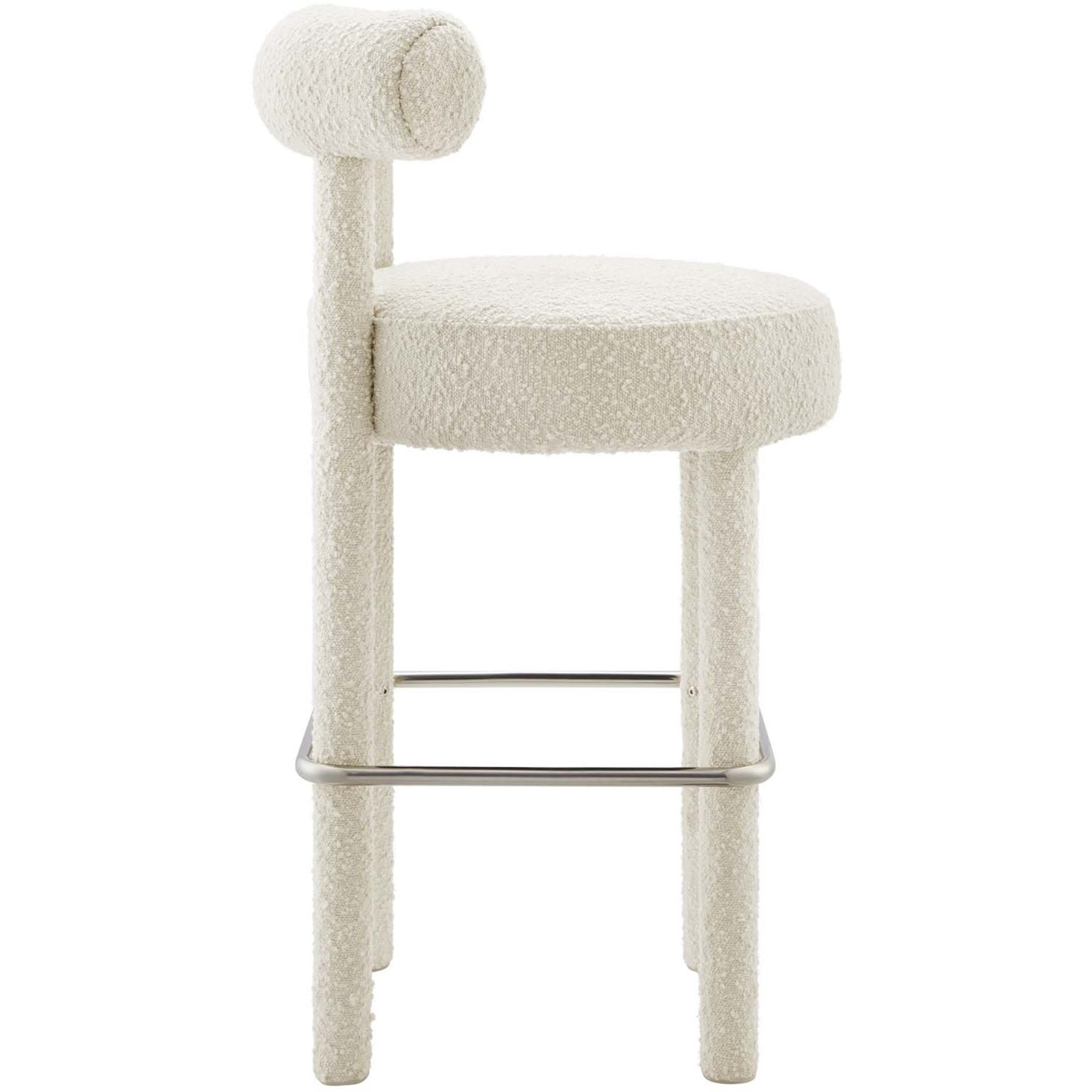 Toulouse Boucle Fabric Bar Stool - Set Of 2