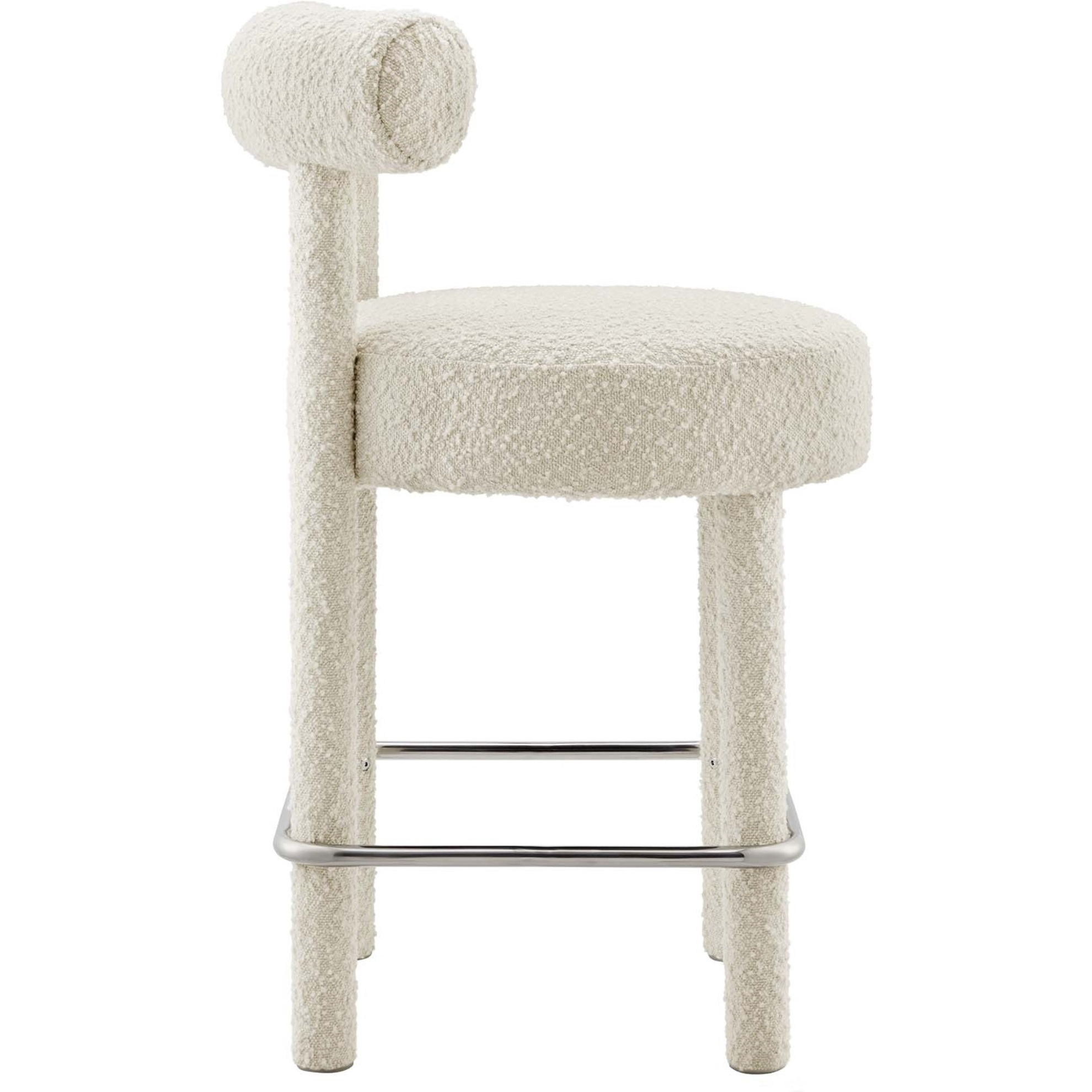 Toulouse Boucle Fabric Counter Stool - Set Of 2