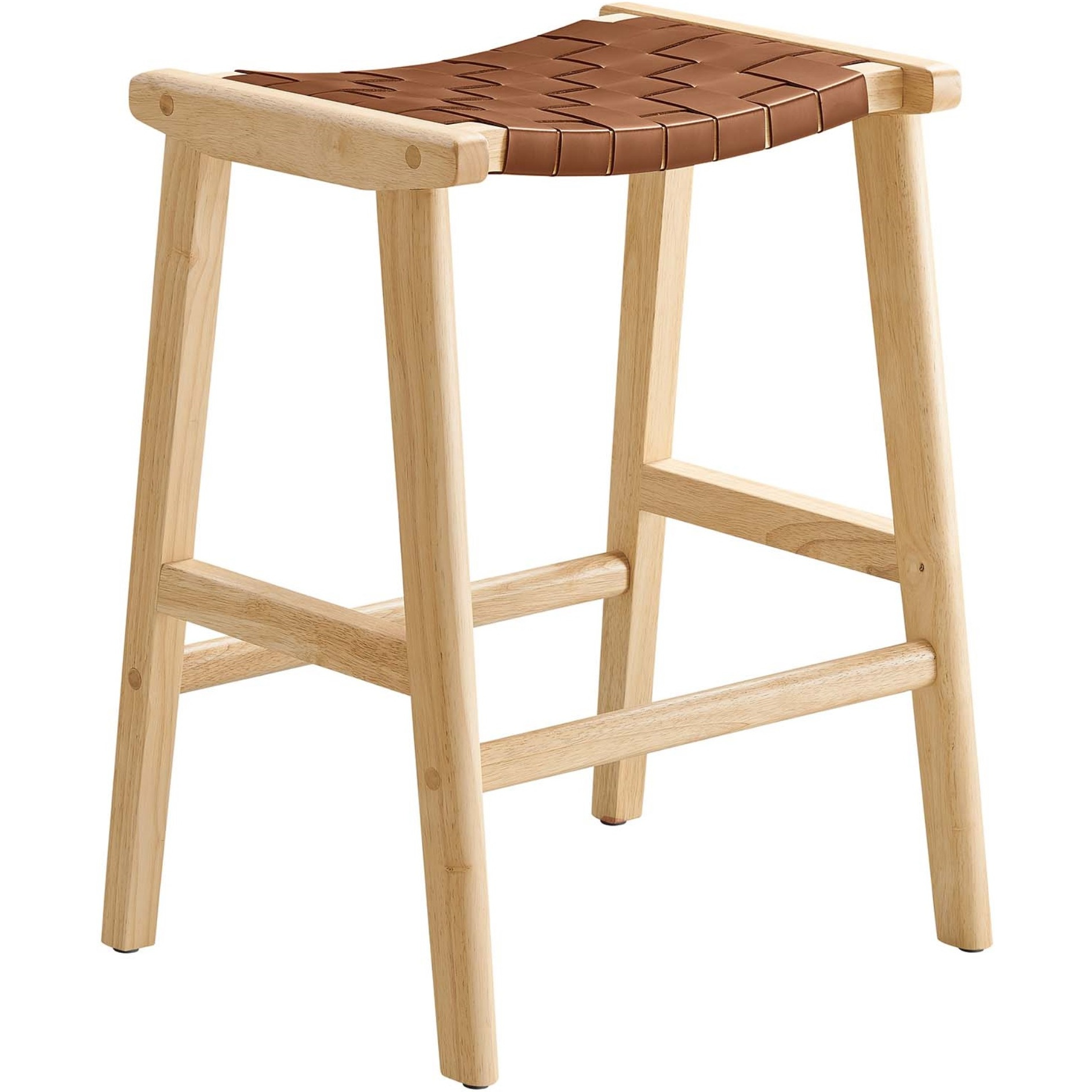 Saoirse Faux Leather Wood Counter Stool - Set Of 2