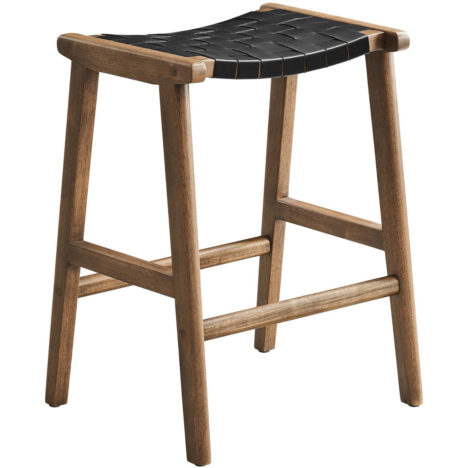 Saoirse Faux Leather Wood Counter Stool - Set Of 2