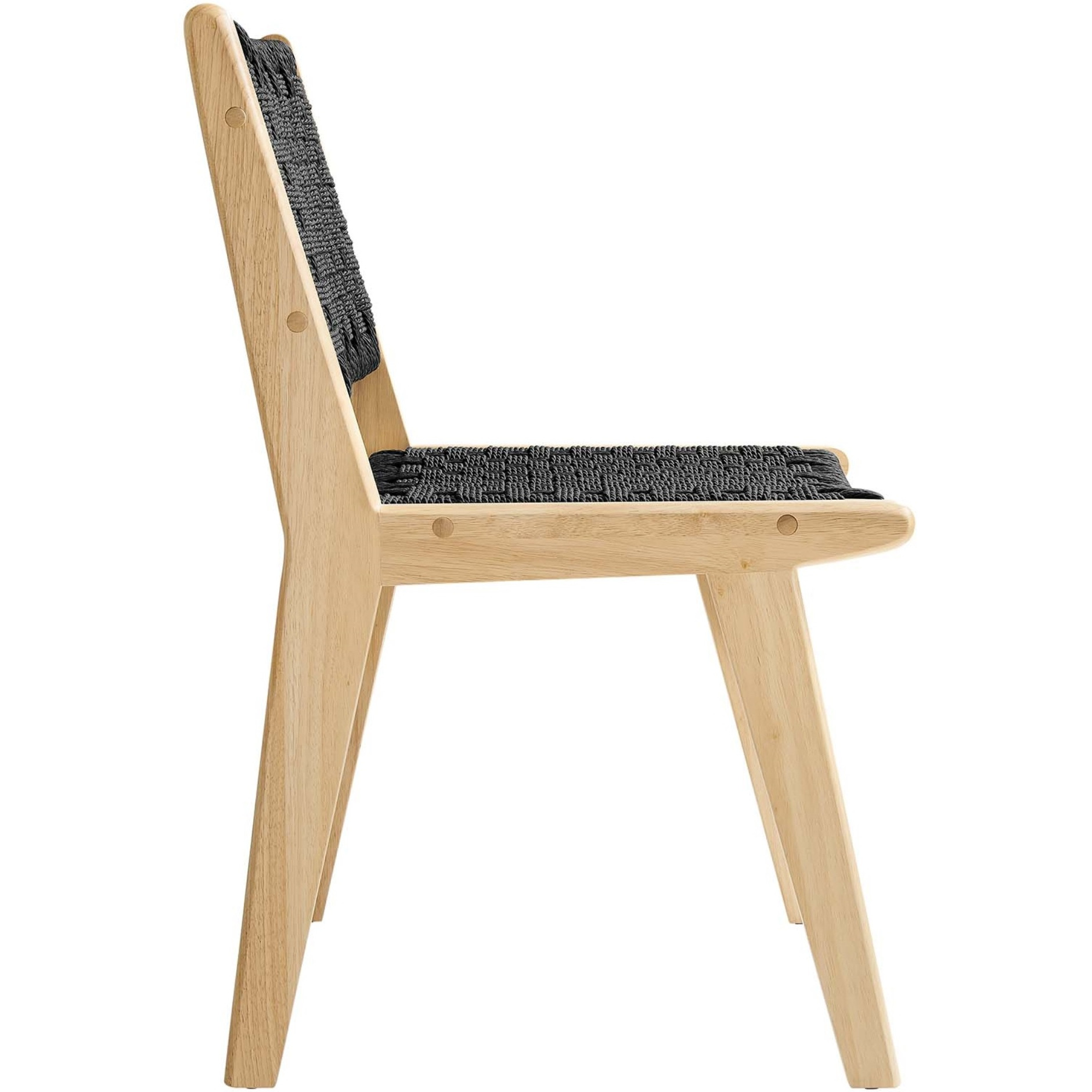 Saoirse Woven Rope Wood Dining Side Chair - Set Of 2