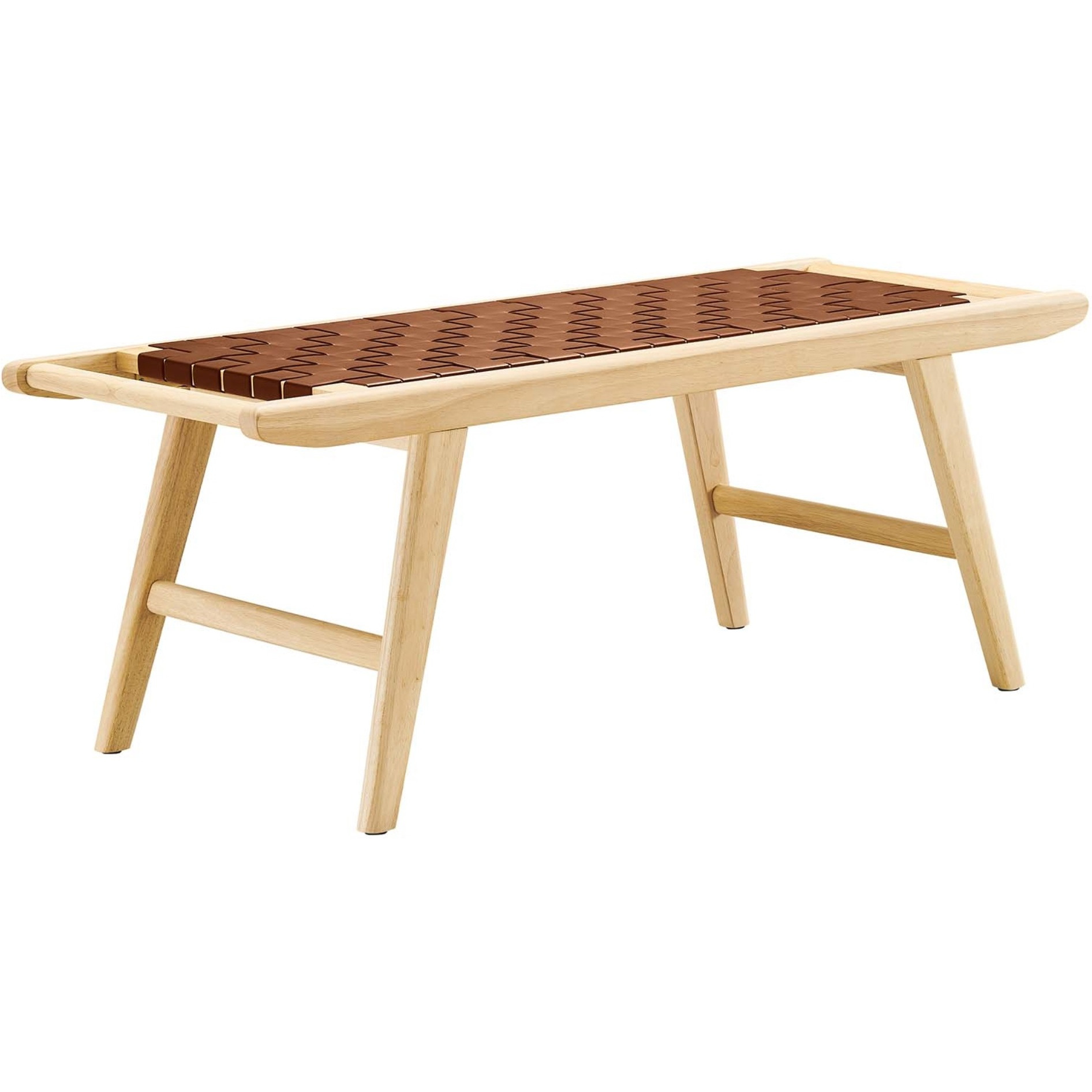 Saoirse 47"" Faux Leather Wood Bench