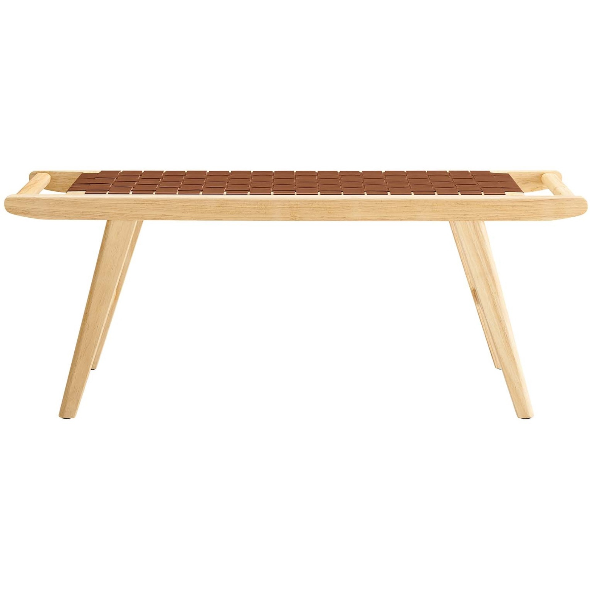 Saoirse 47"" Faux Leather Wood Bench