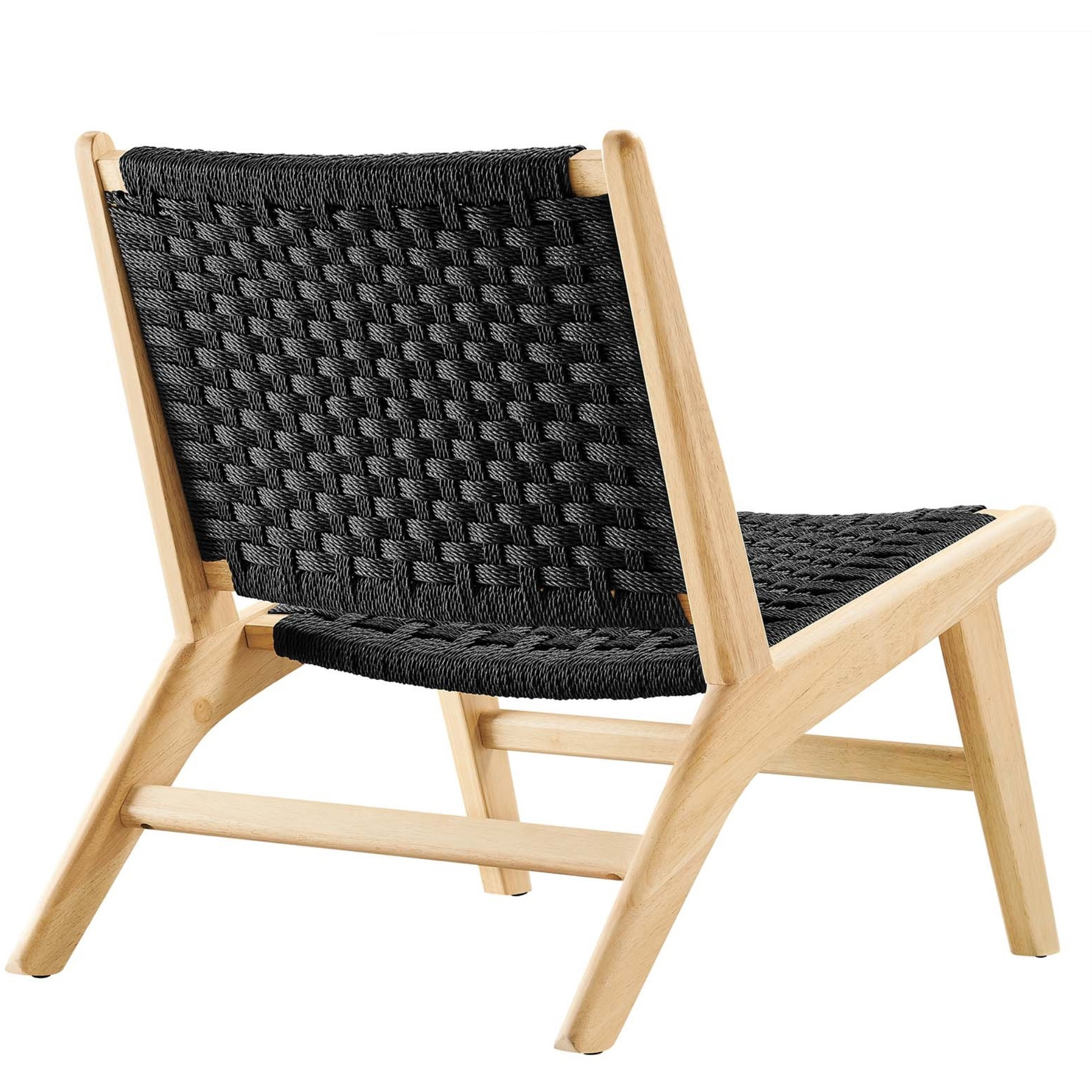 Saoirse Woven Rope Wood Accent Lounge Chair